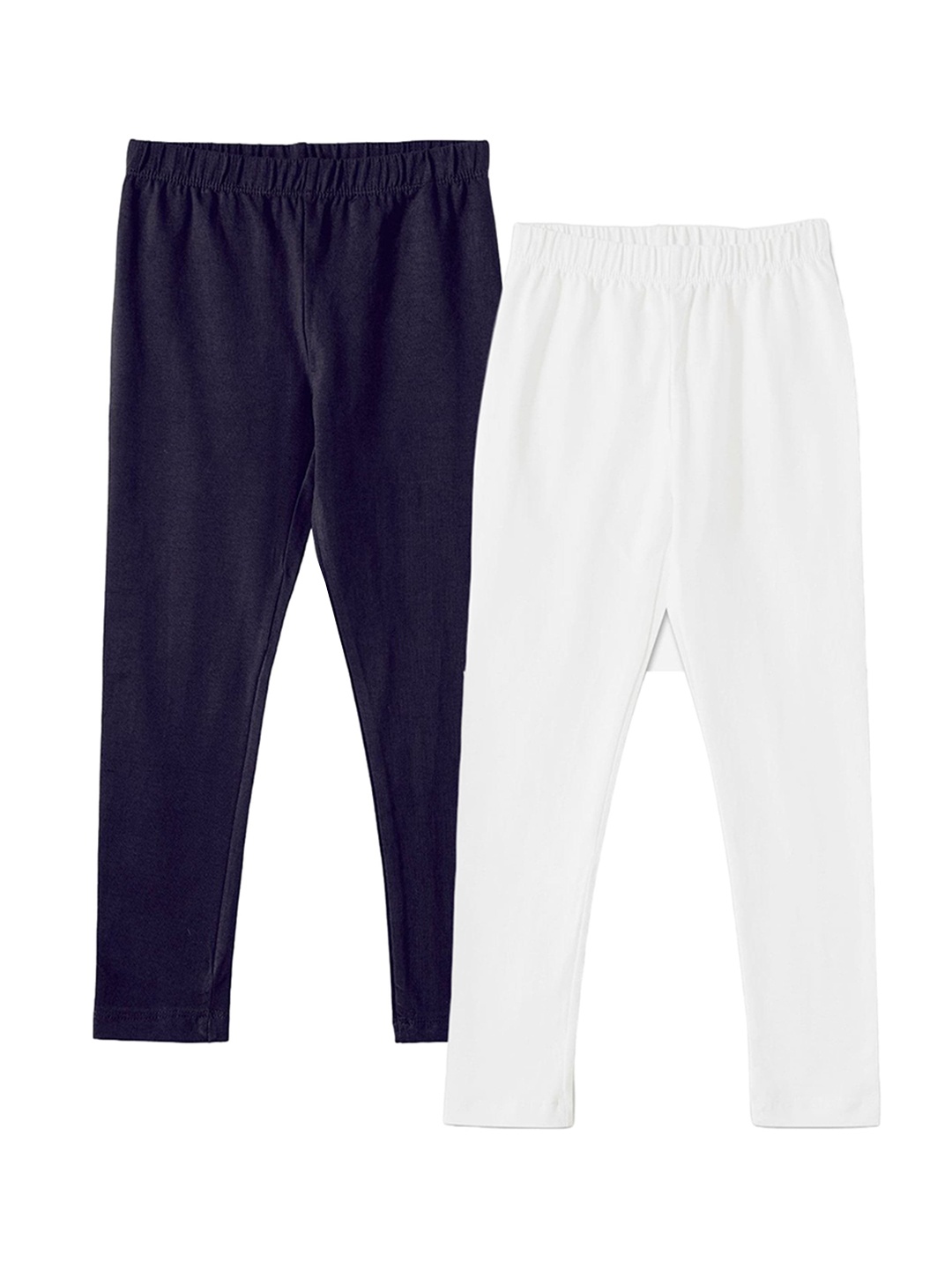 

BAESD Girls Pack Of 2 Ultra-Soft Ankle-Length Leggings, White