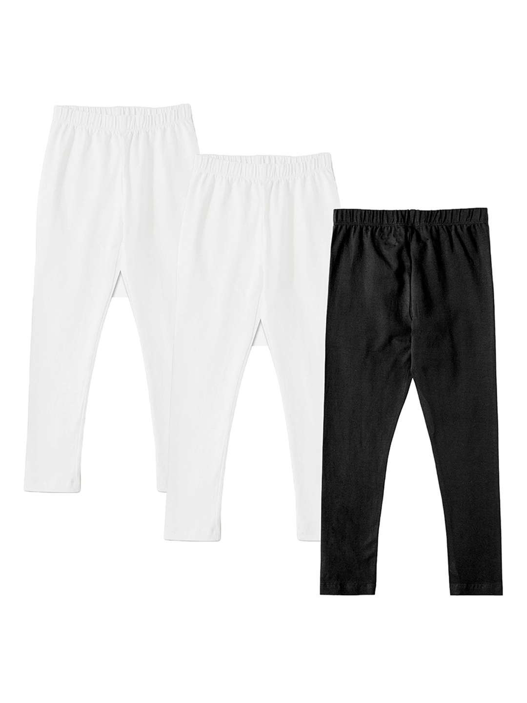 

BAESD Girls Pack Of 3 Ankle-Length Leggings, White
