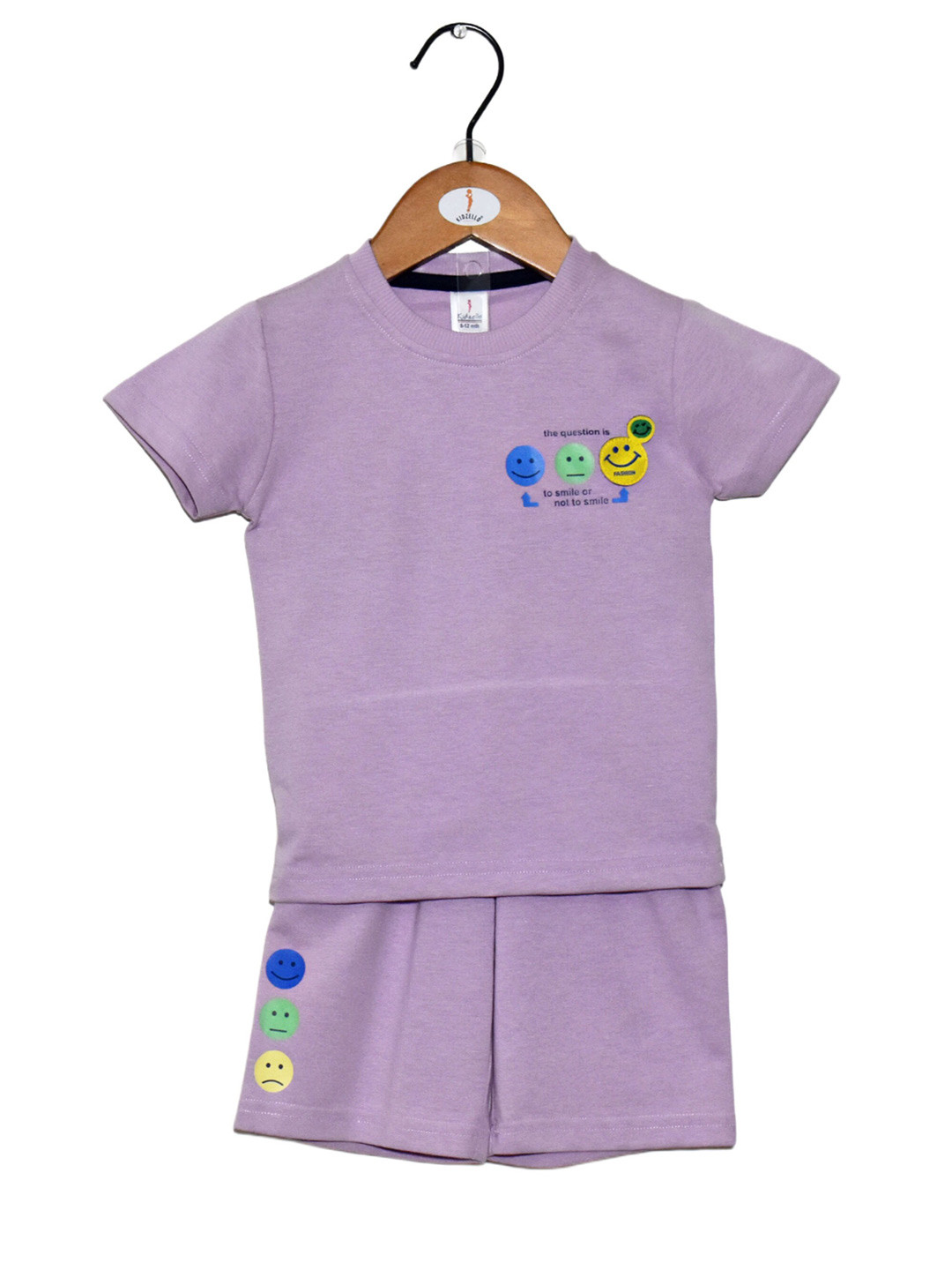 

BAESD Infant Boys Printed Pure Cotton T-shirt With Shorts, Lavender