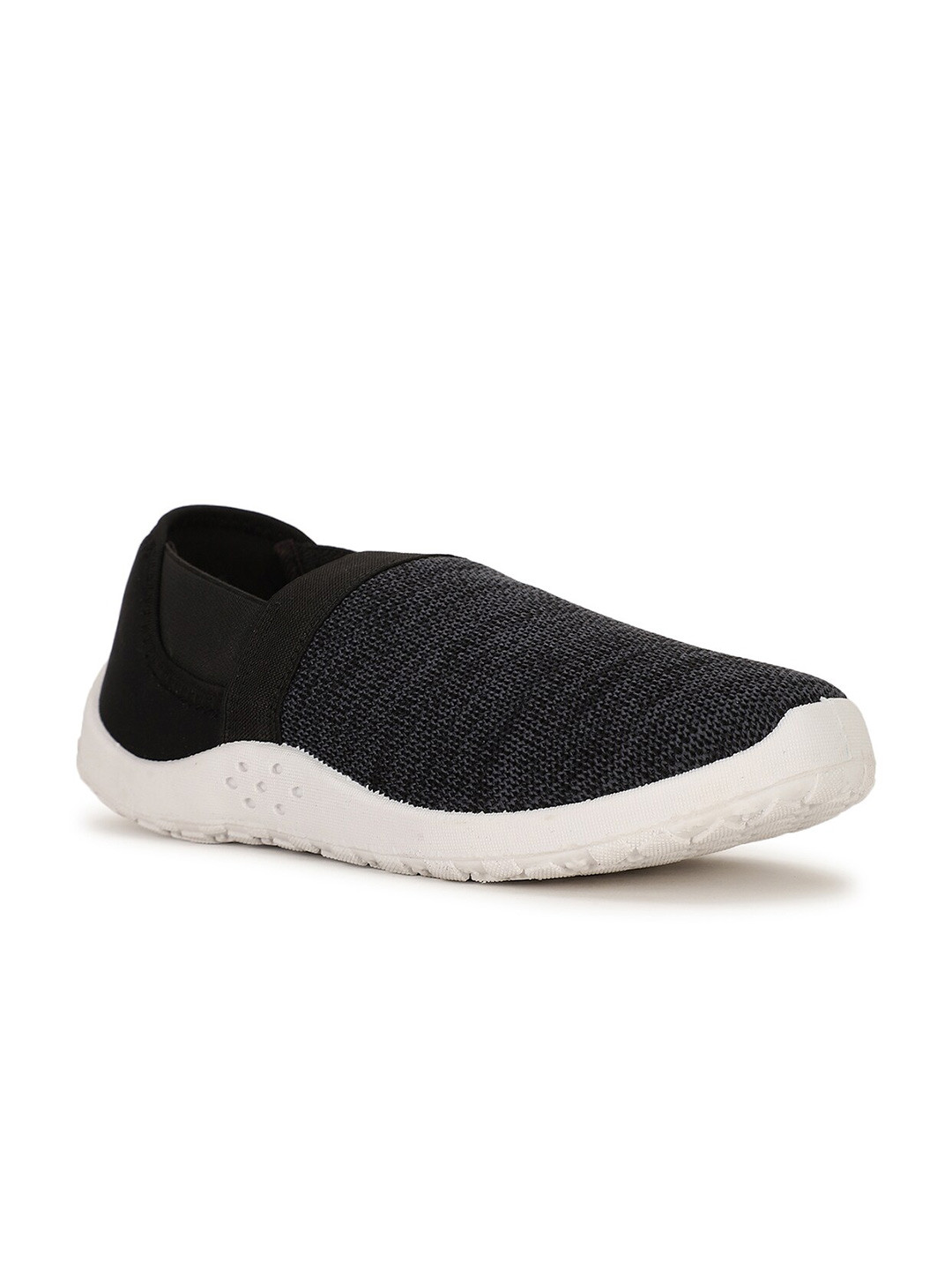

Bata Men Round Toe Textile Slip-On Sneakers, Grey