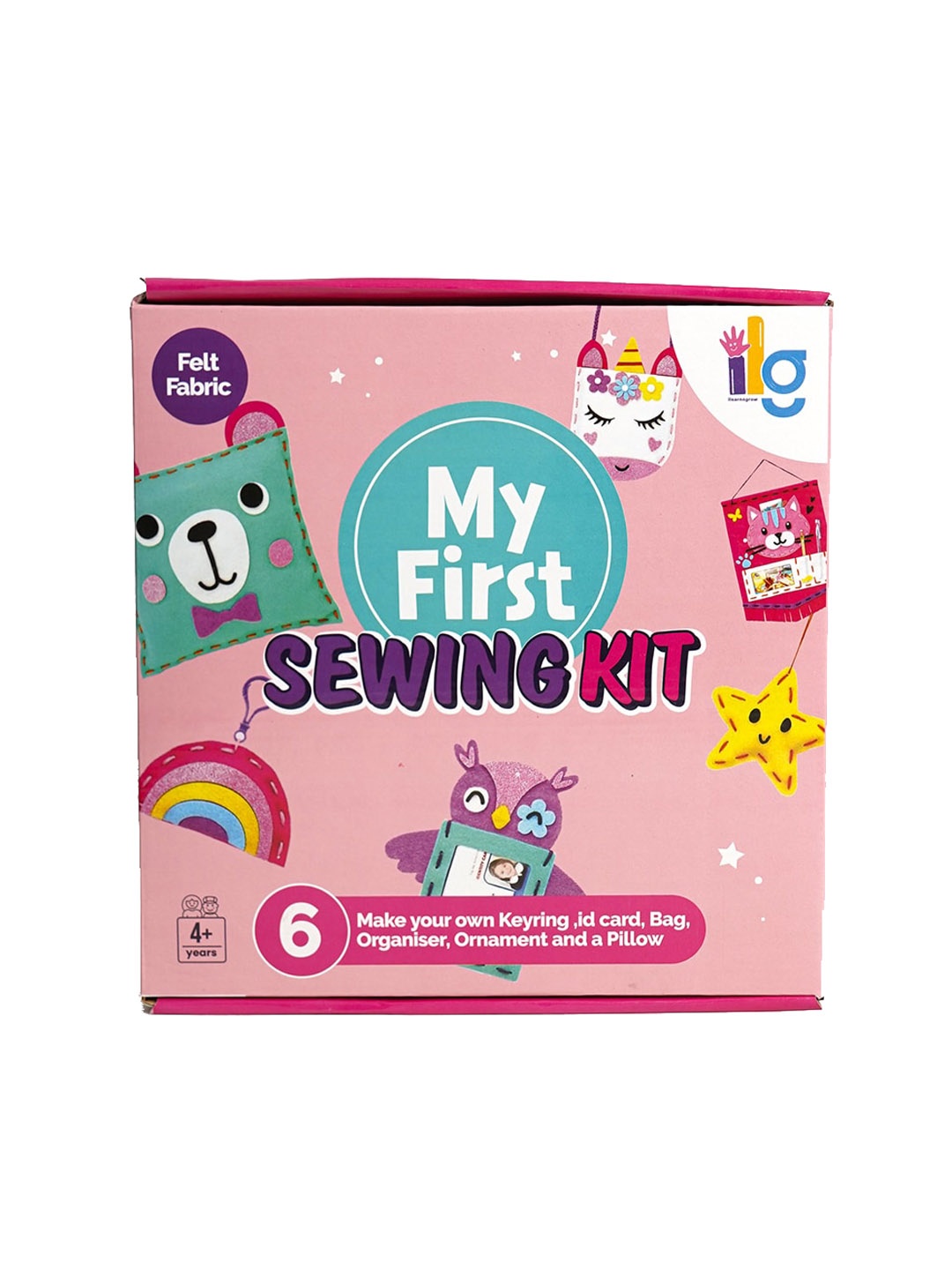 

ilearnngrow Craft Sewing Art & Craft Kit Bundle, Pink