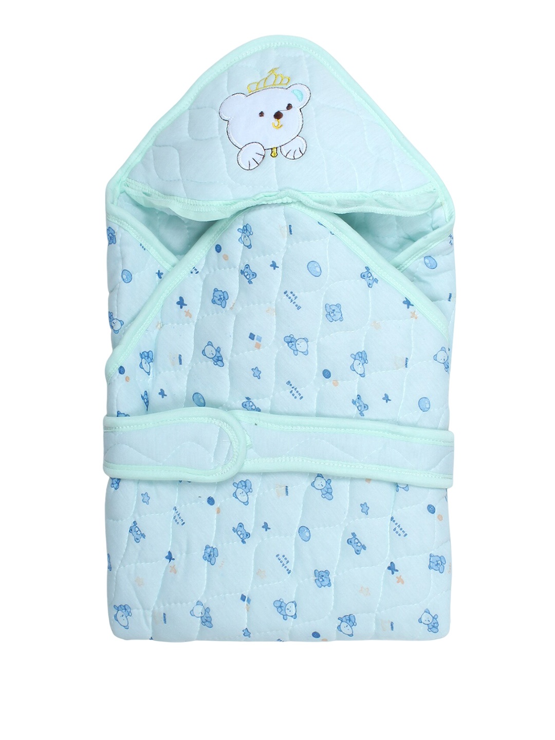 

BAESD Infants Sea Green Printed Hooded Cotton Baby Sleeping Bag