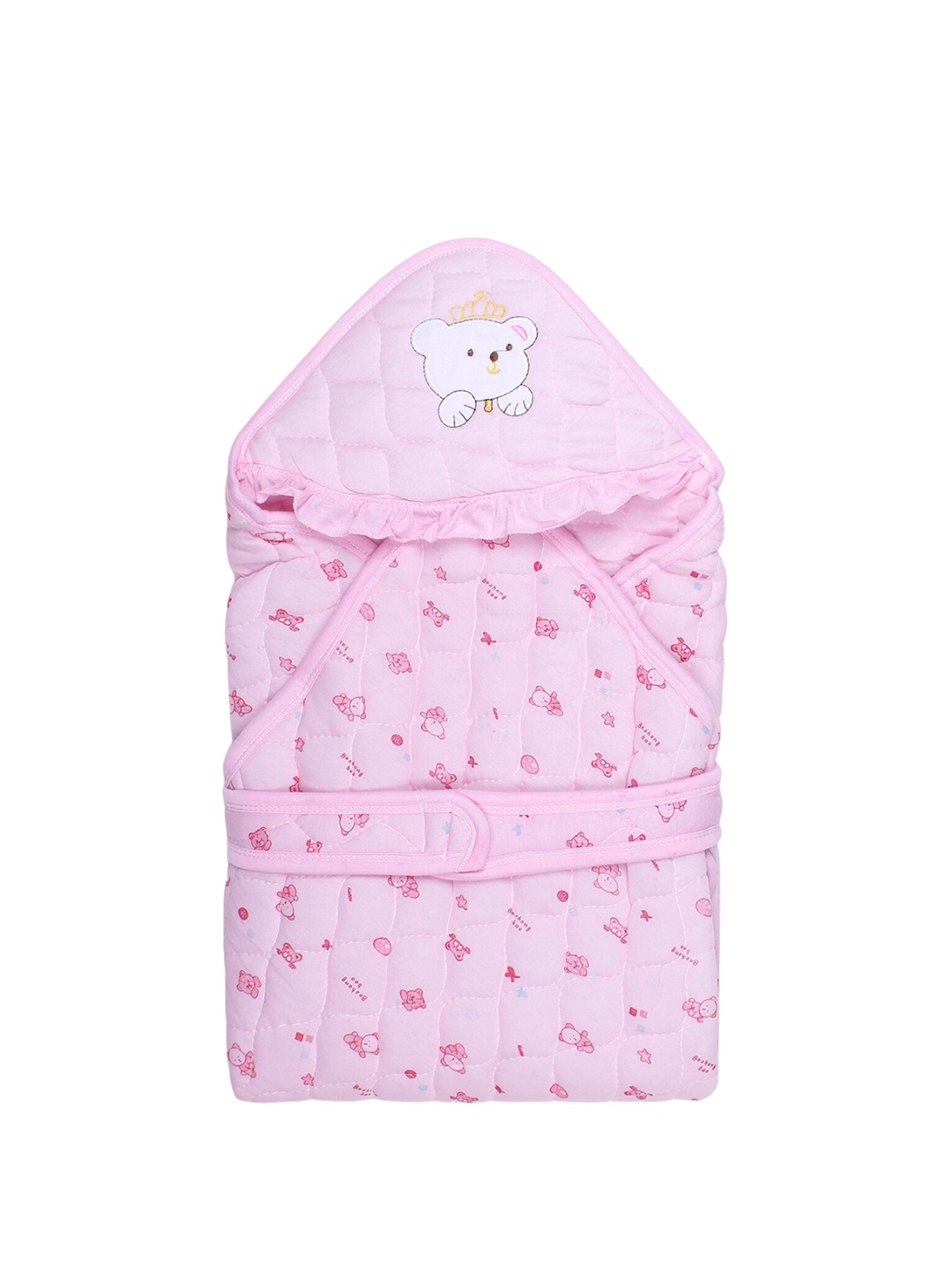 

BAESD Infants Printed Hooded Cotton Baby Sleeping Bag, Pink