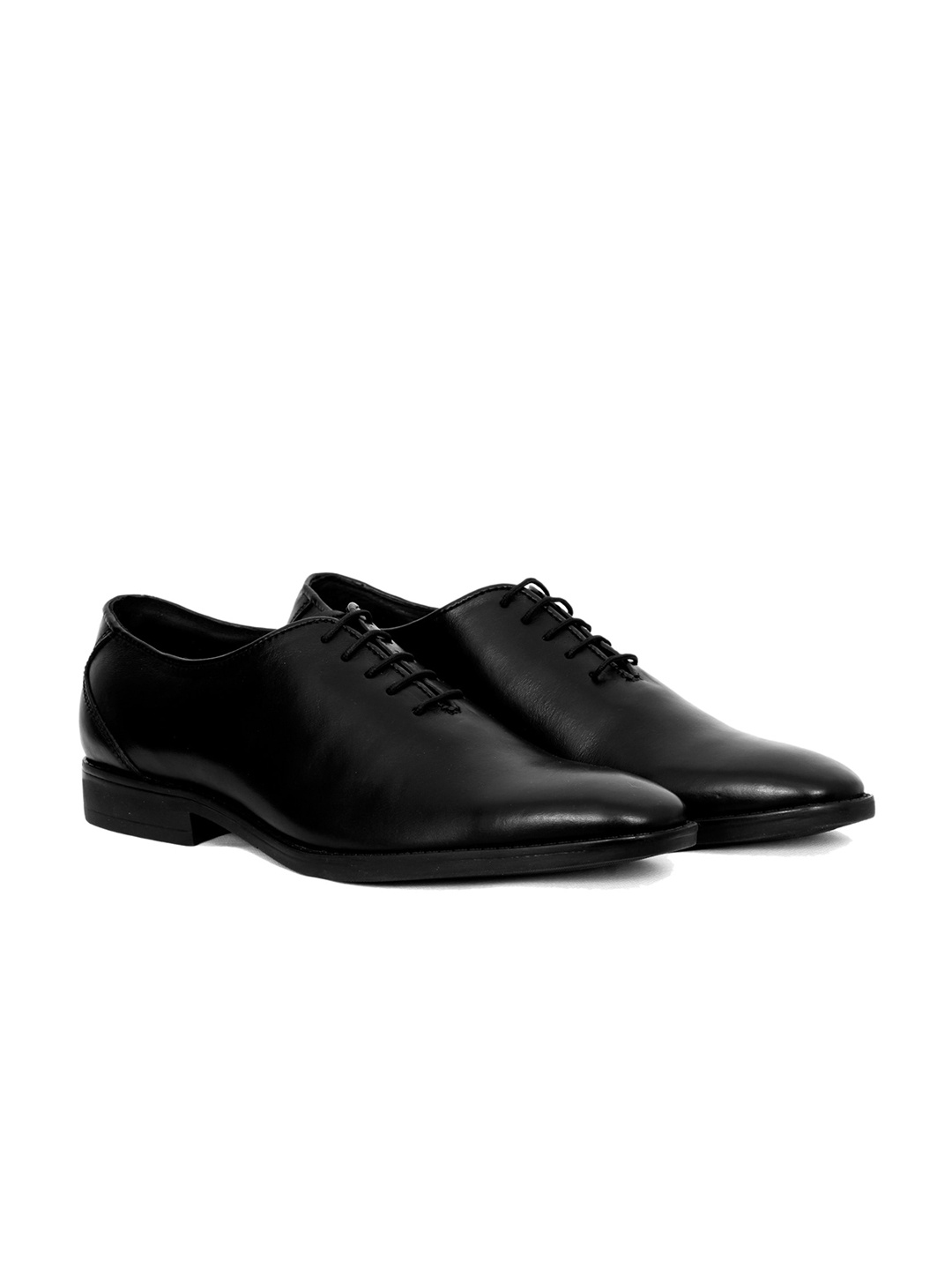 

Greentech Men Leather Formal Oxfords, Black