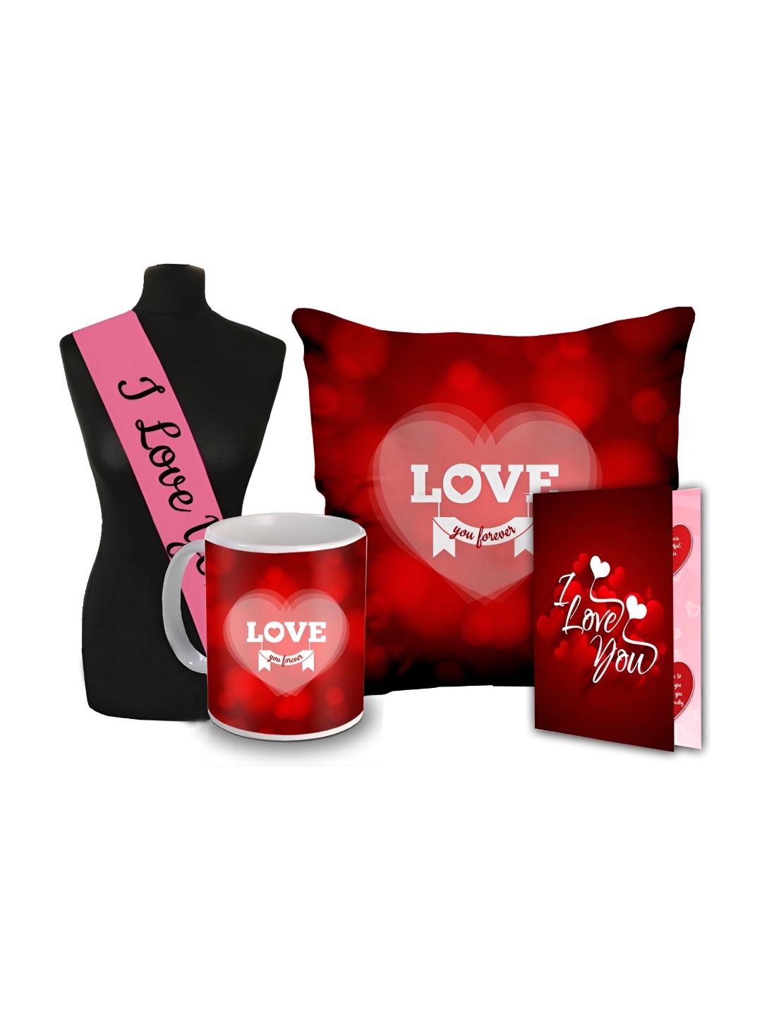 

ME & YOU Red & Pink 4 Pieces Printed Valentine Gifts Set