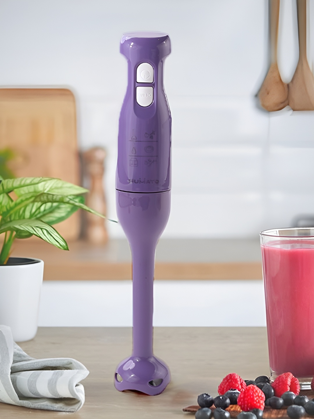 

The Better Home Purple & White FUMATO Electric Portable Hand Blender-250W