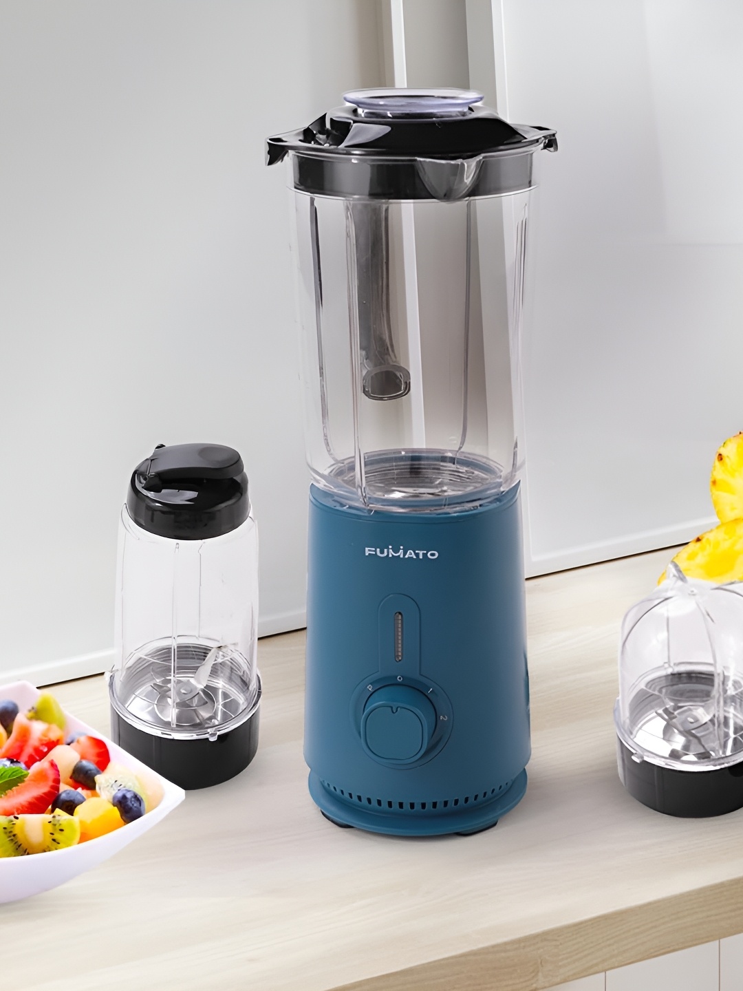 

The Better Home FUMATO 3Pcs Blue Quikblend 400W Nutri Blender With Jars-300ml 600ml 1000ml