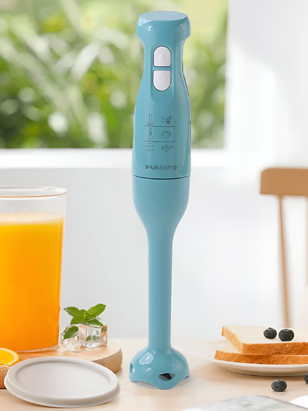 

The Better Home FUMATO Blue & White 250W Portable Electric Hand Blender