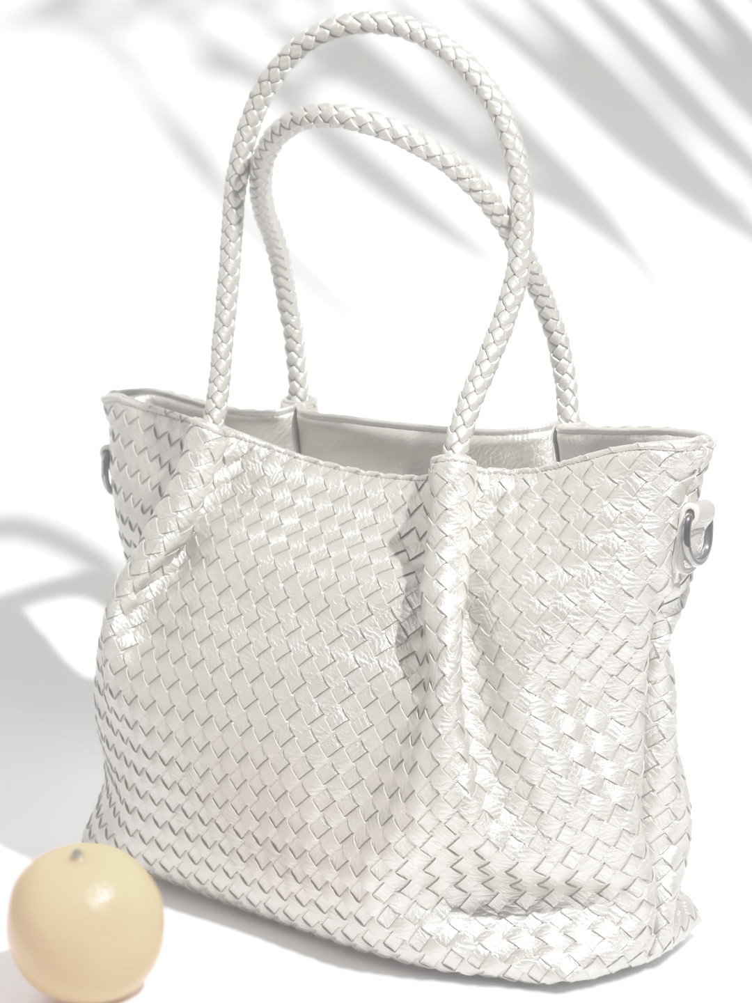 

Inc 5 Textured Structured Shoulder Bag, Silver