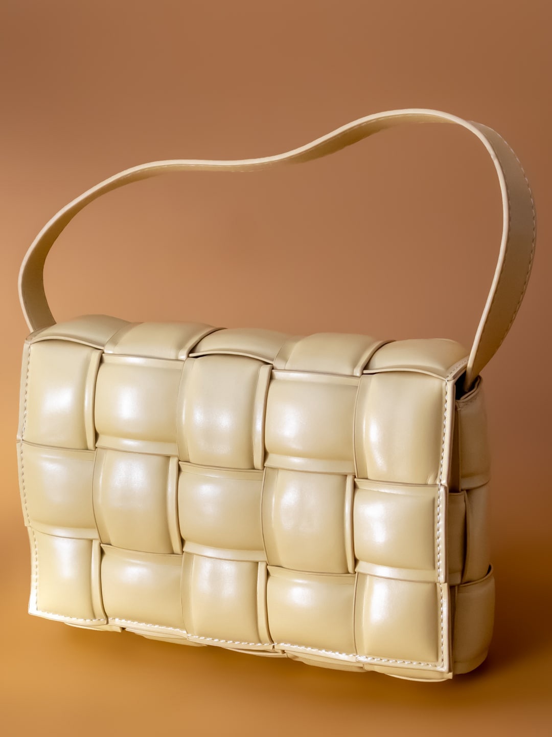 

Inc 5 Structured Textured Handheld Bag, Yellow