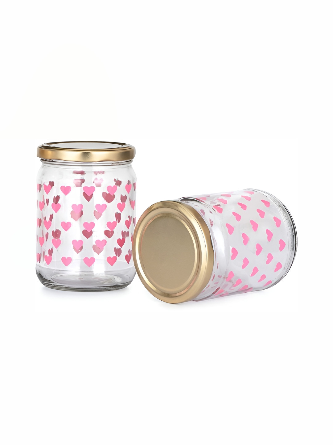 

Afast Transparent 2 Pieces Printed Dishwasher Safe Glass Food Containers 500 ml Each