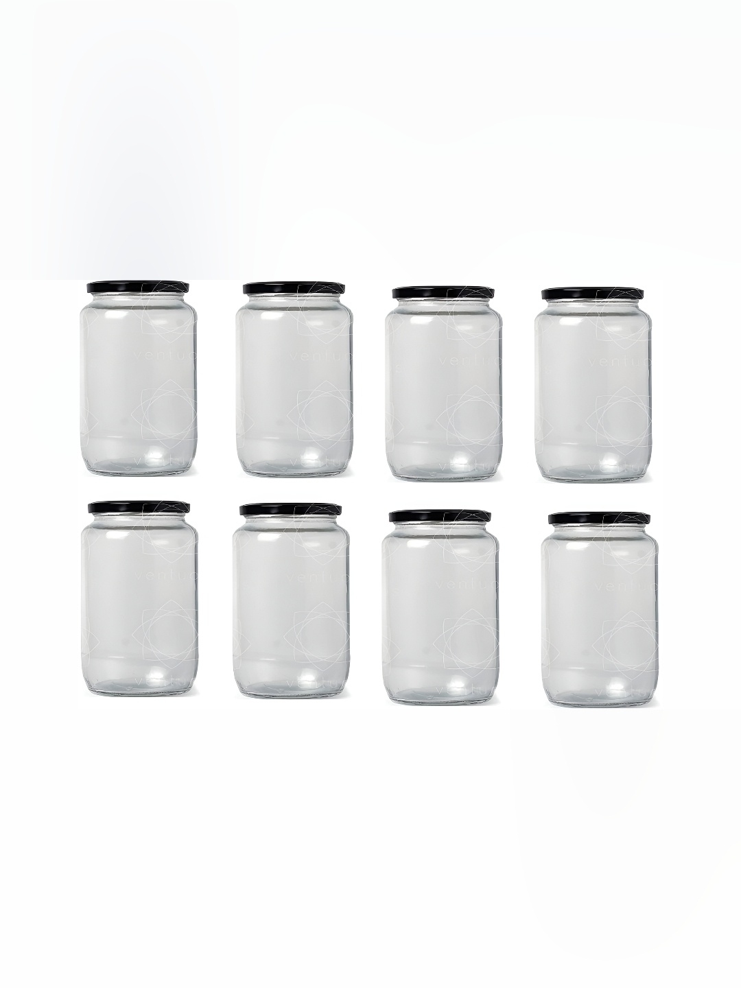 

Afast Transparent 8 Pieces Glass Dishwasher and Microwave Safe Food Containers 1 L Each