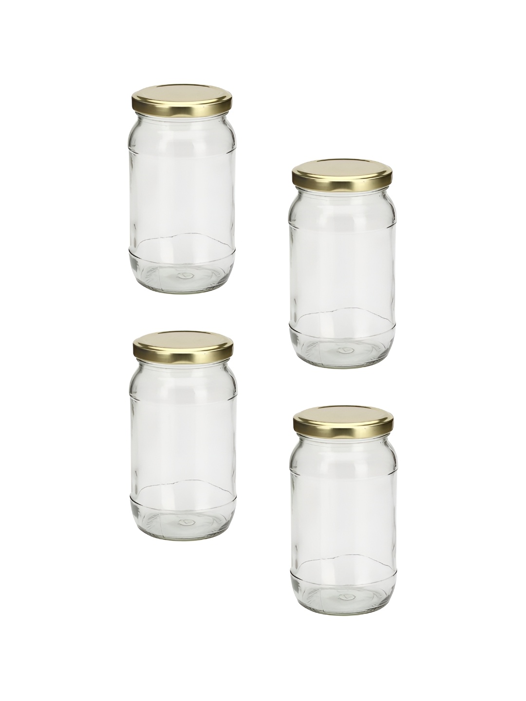 

Afast Transparent 4 Pcs Glass Dishwasher and Microwave Safe Food Container 400 ml Each