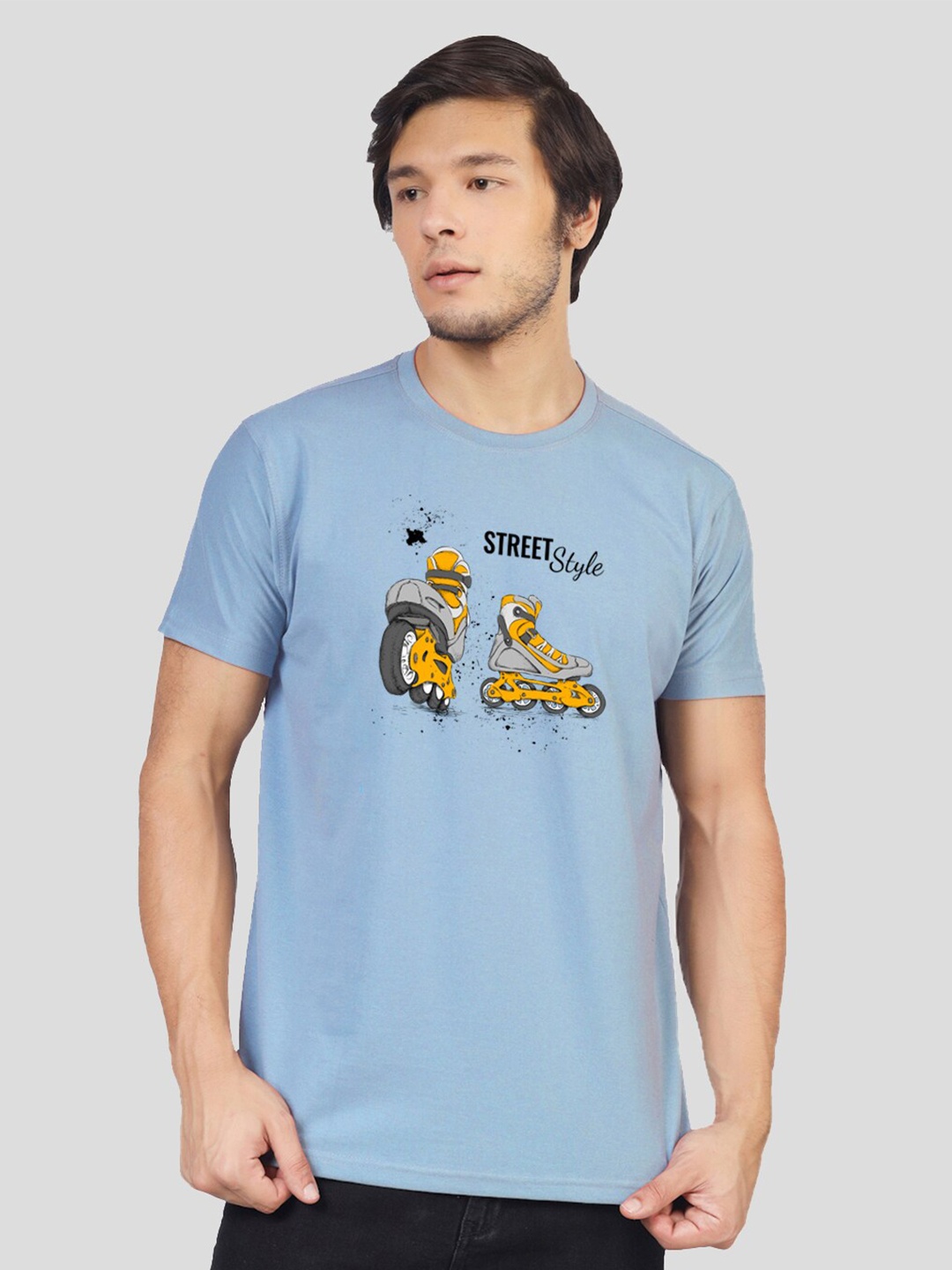 

Greylongg Graphic Printed T-shirt, Blue