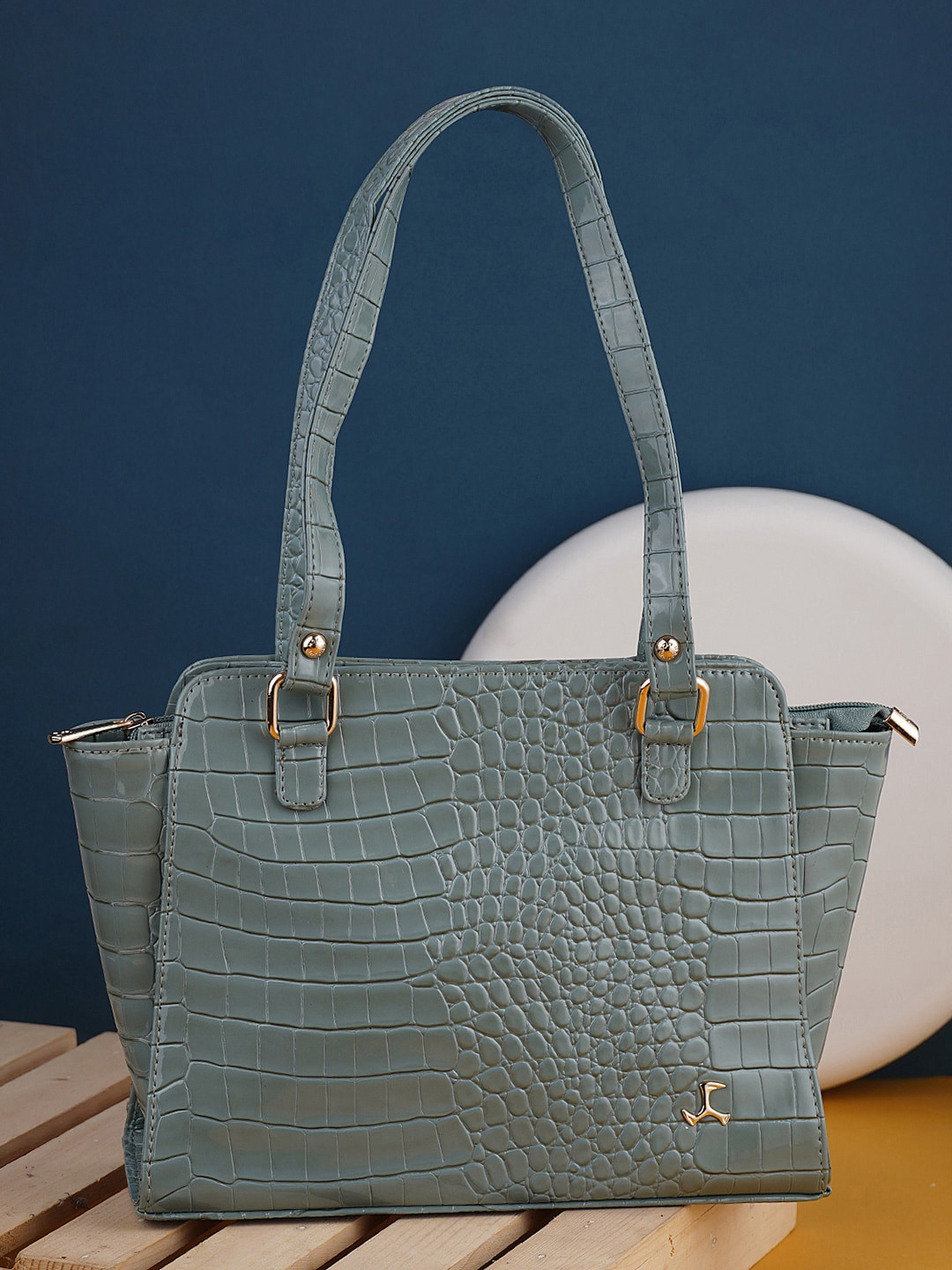 

Mochi PU Structured Handheld Bag, Blue