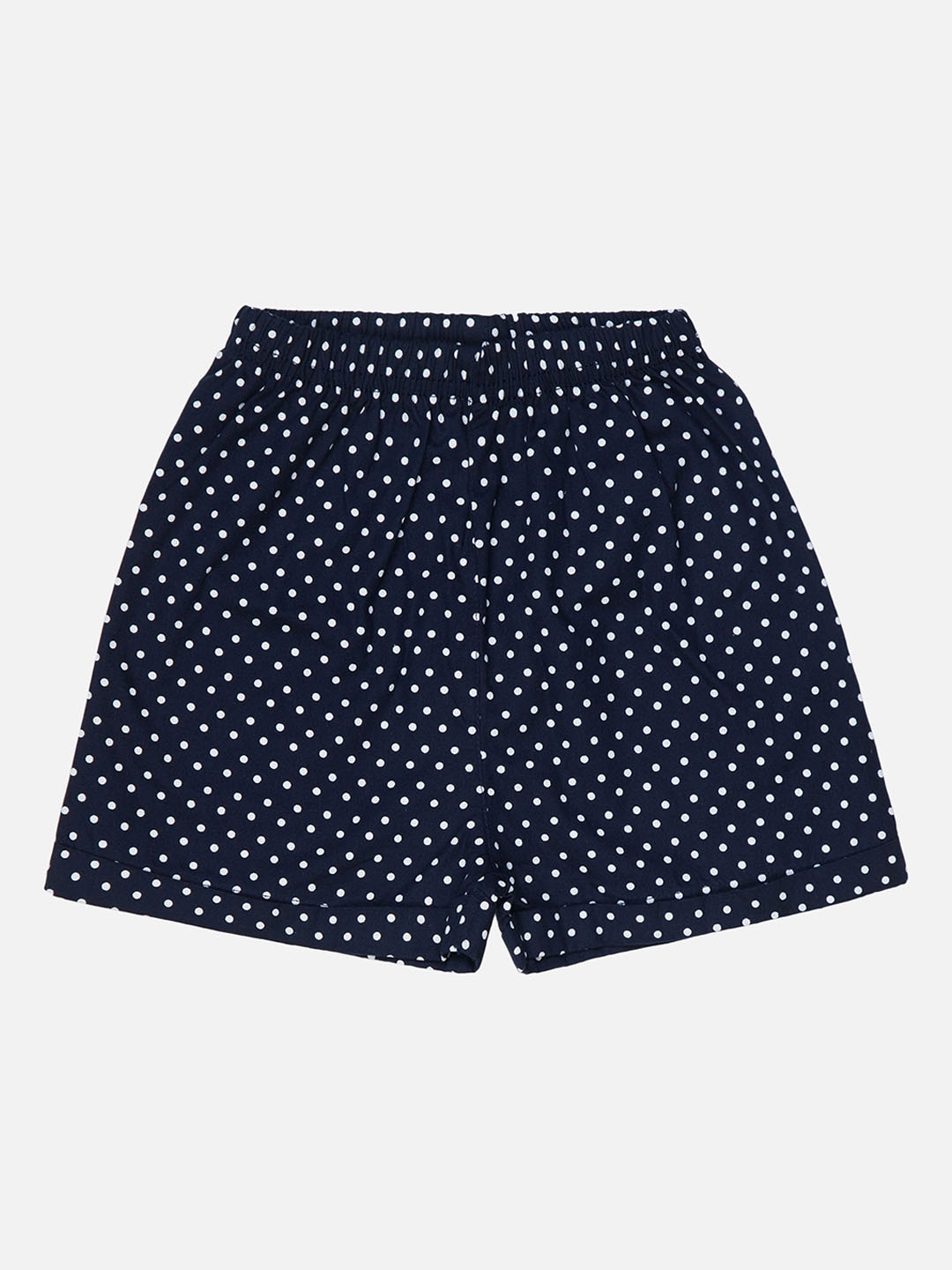 

Bodycare Kids Kids Girls Polka Dots Printed Cotton Shorts, Navy blue