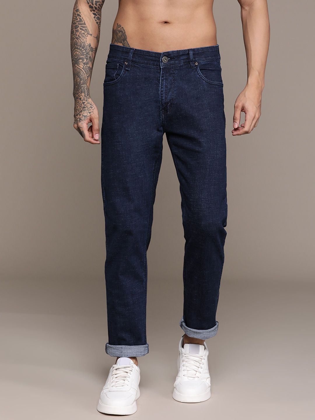 

Roadster Men Slim Fit Stretchable Jeans, Navy blue