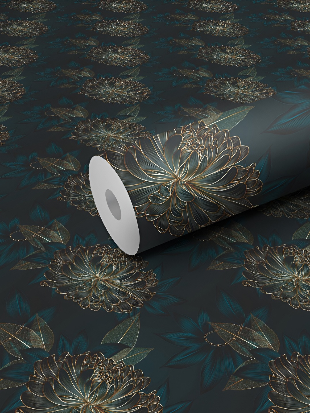 

WALLWEAR Green Floral Printed Self-Adhesive Wallpaper