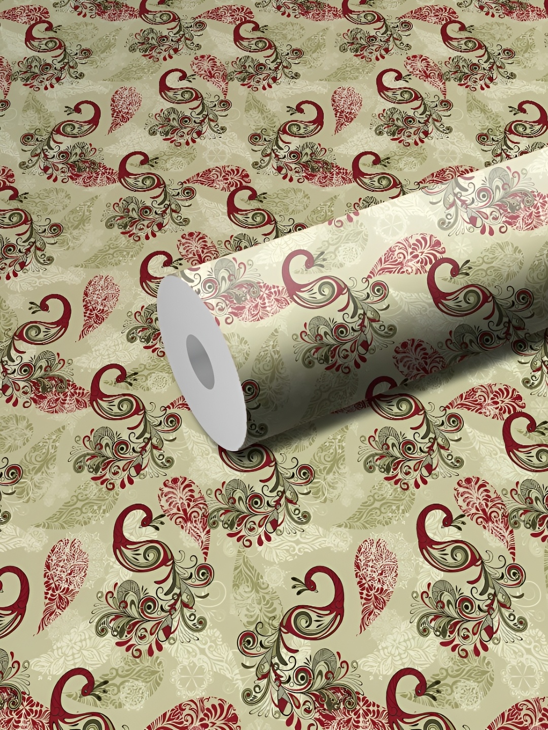 

WALLWEAR Beige & Red Printed Wall Sticker