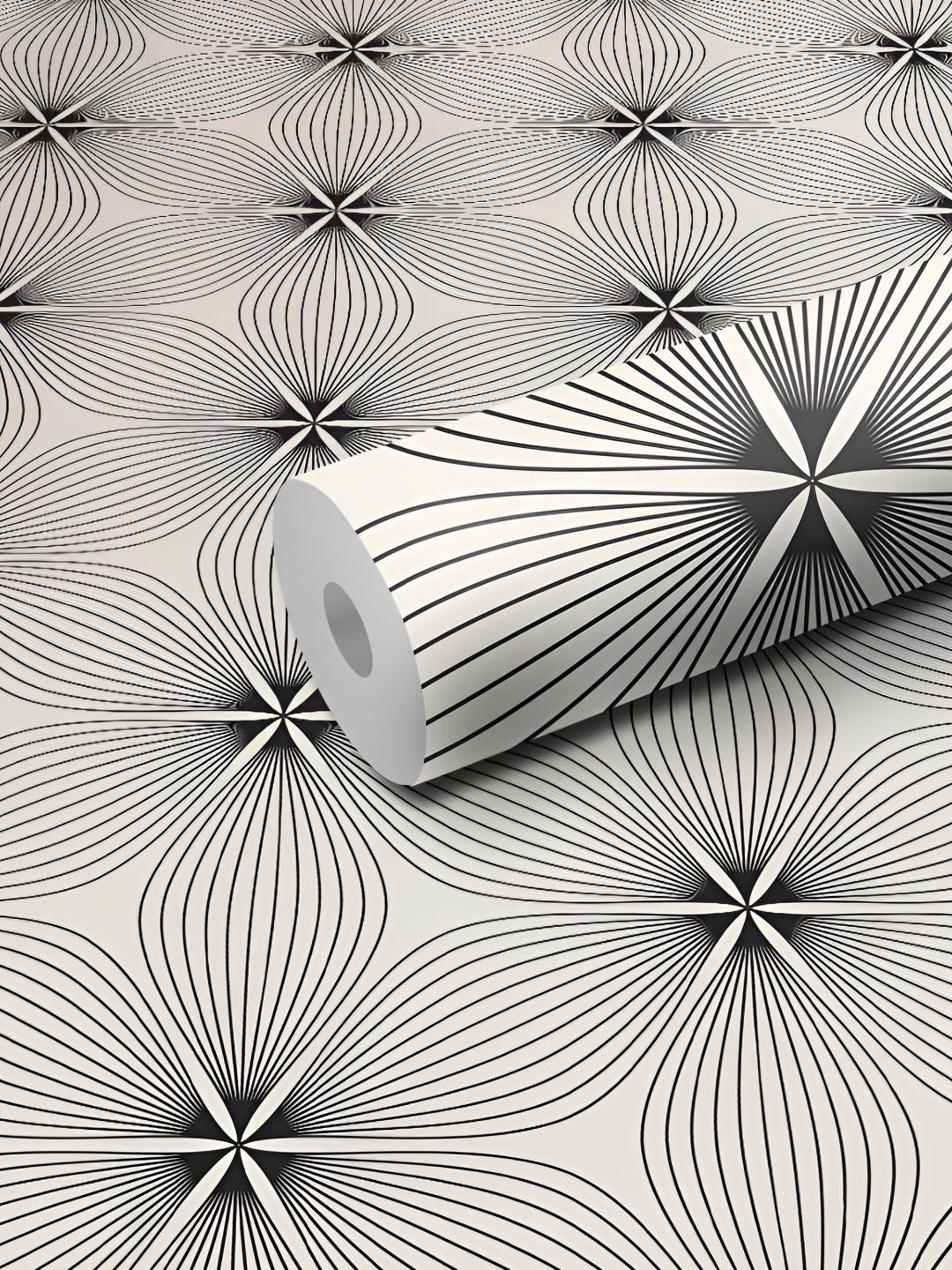 

WALLWEAR Beige & Grey Geometric Self-Adhesive Wallpaper