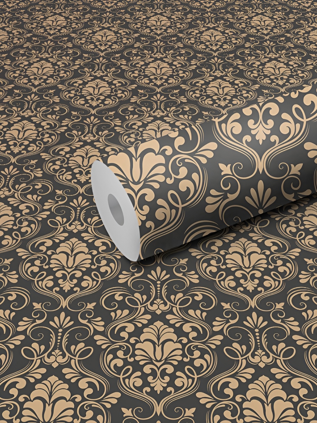 

WALLWEAR Grey & Brown Ethnic Motifs-designed Self-Adhesive Wallpaper