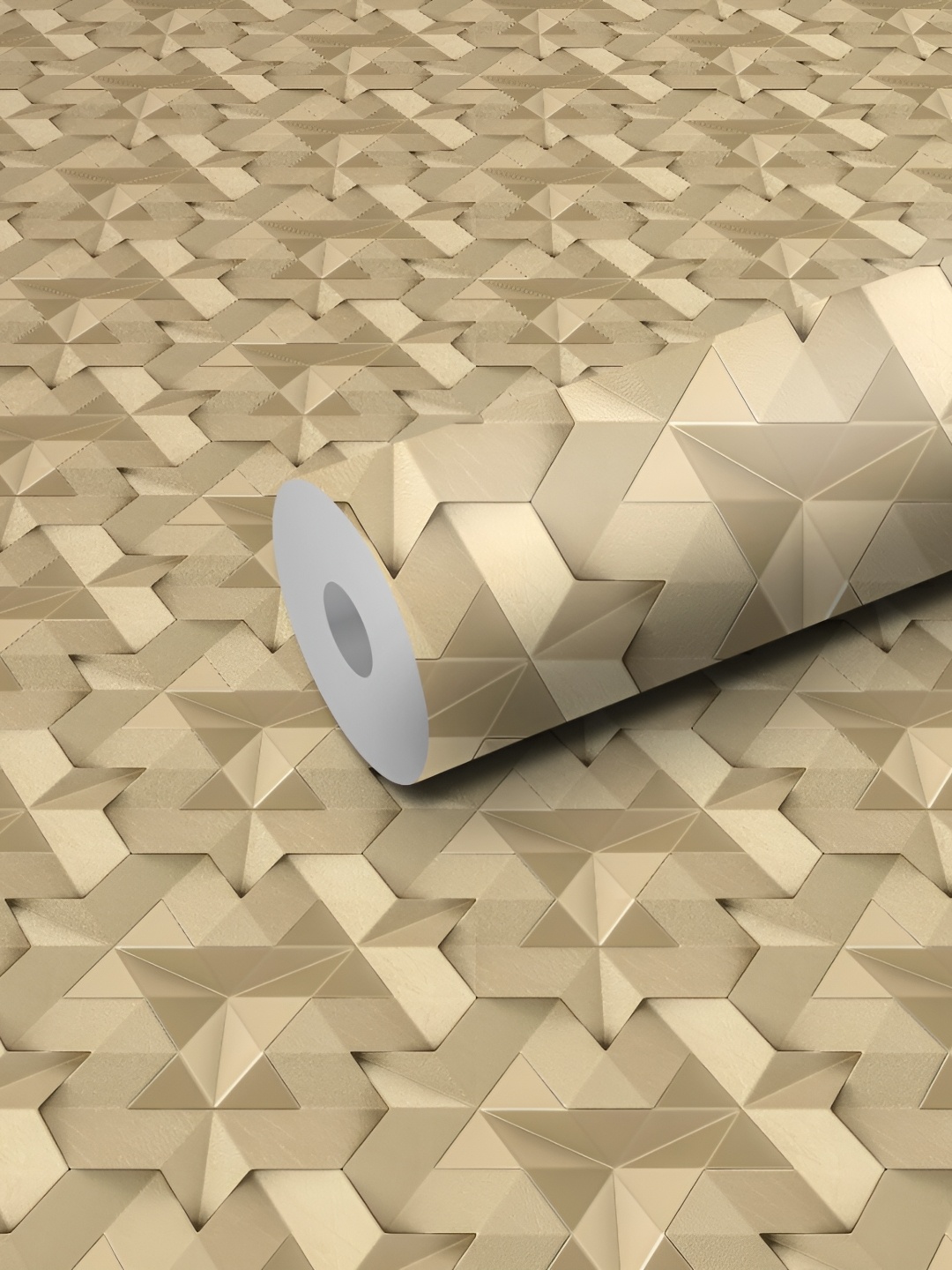 

WALLWEAR Yellow Printed Self Adhesive Removable Wallpaper