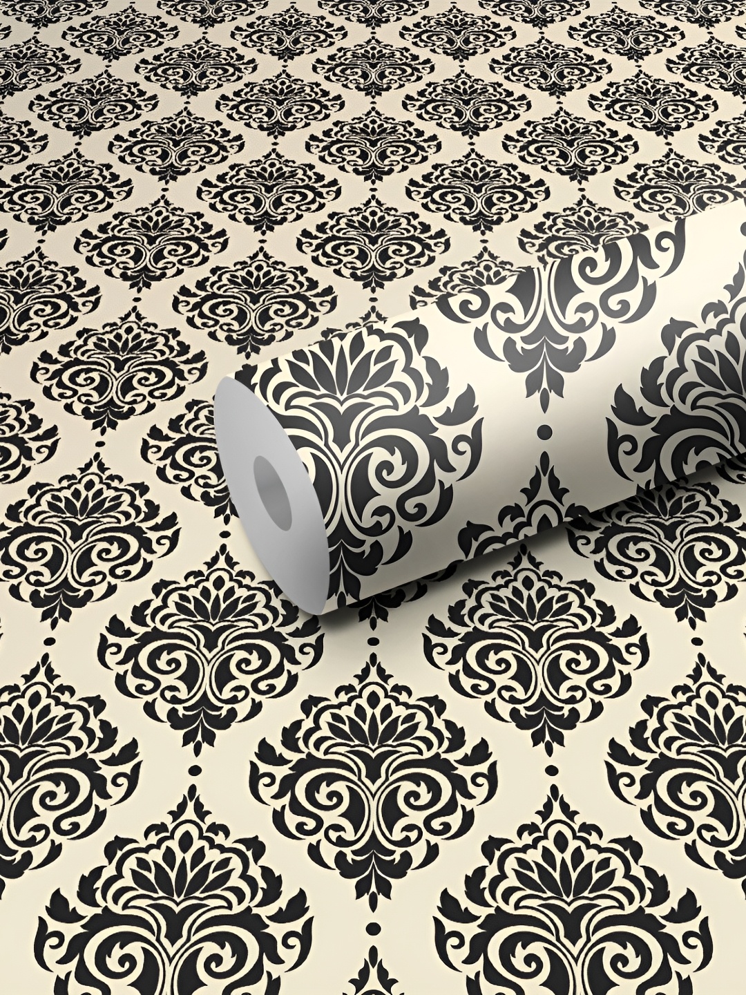 

WALLWEAR Brown & Black Printed Self Adhesive Removable Wallpaper