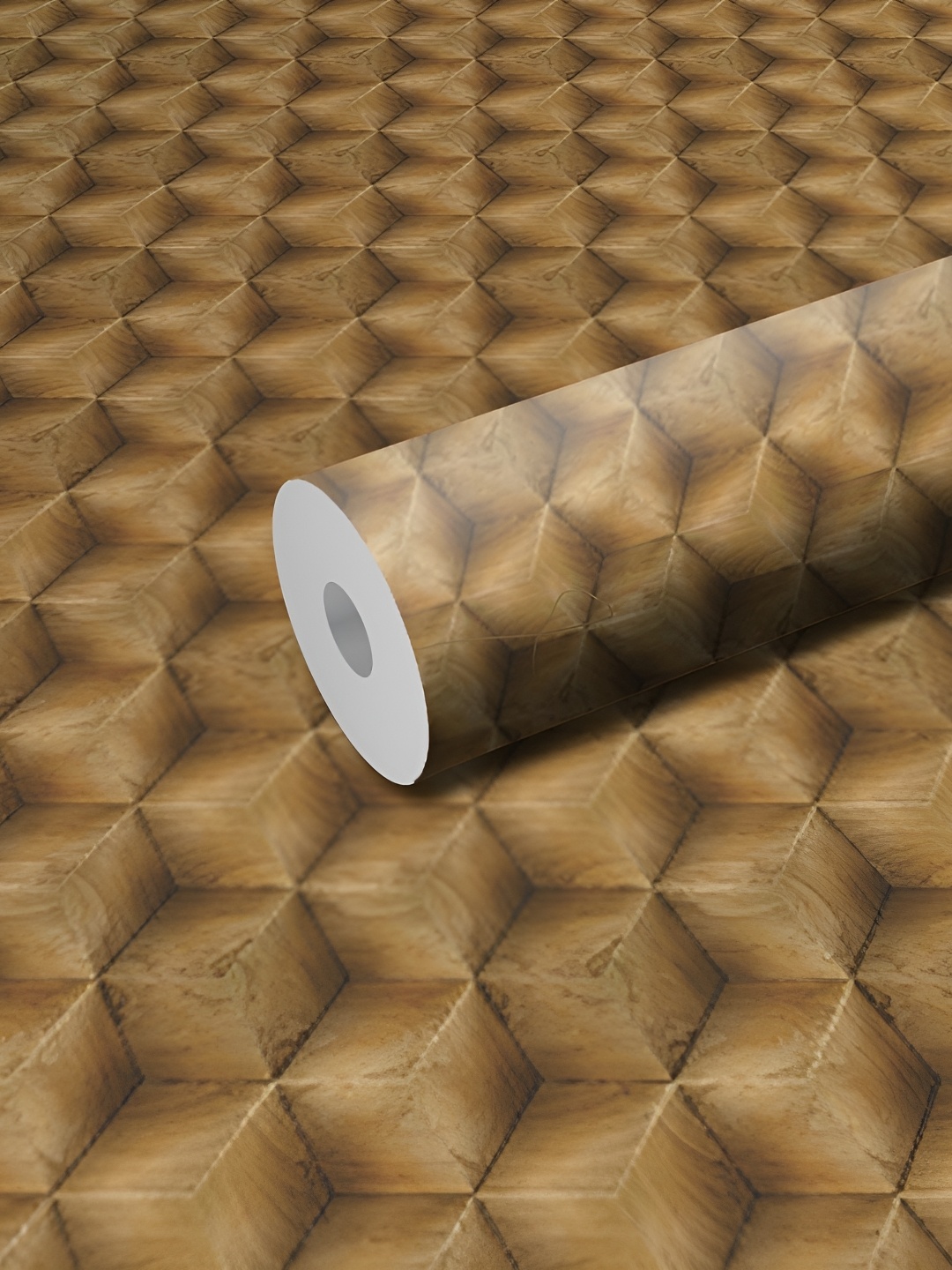 

WALLWEAR Brown Printed Self Adhesive Removable Wallpaper