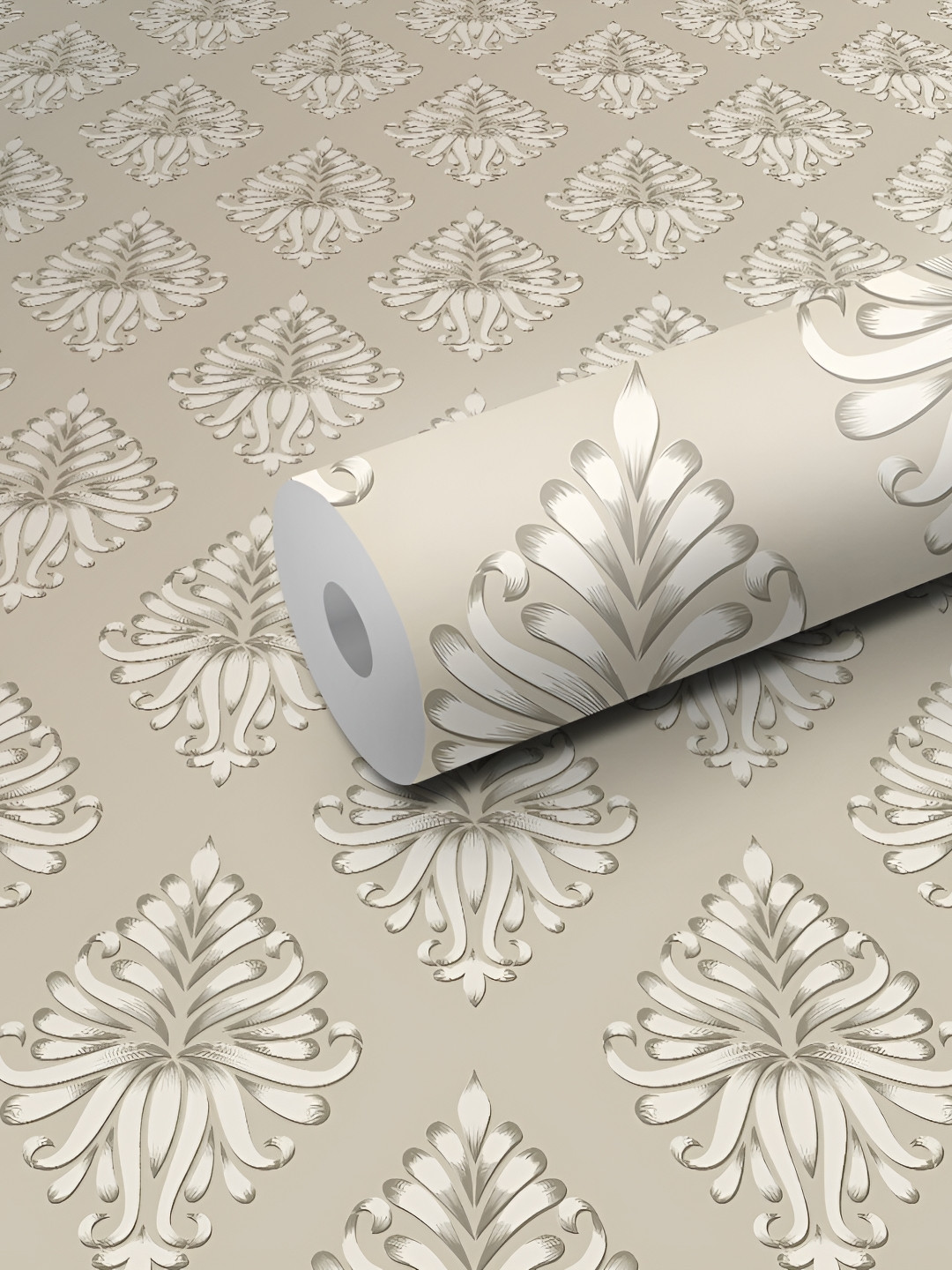 

WALLWEAR Brown & Blue Printed Self Adhesive Removable Wallpaper, Beige