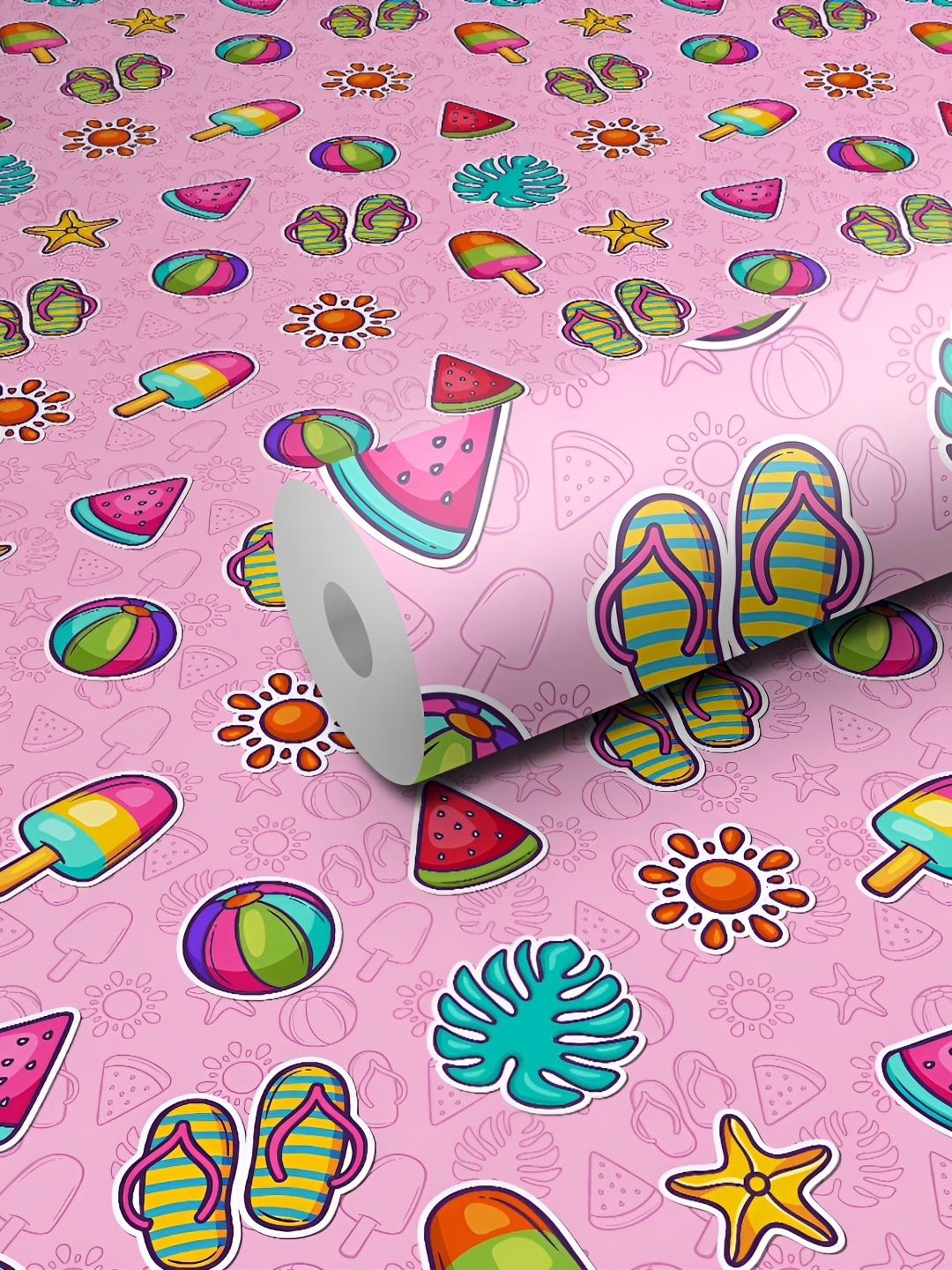 

WALLWEAR Purple & Red Printed Wall Sticker