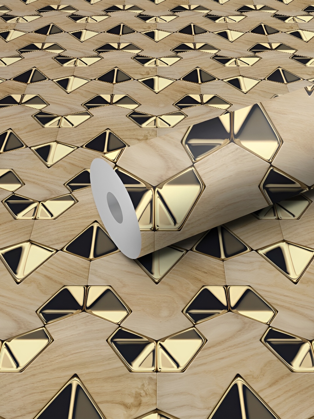 

WALLWEAR Yellow Self Adhesive Removable Wallpaper