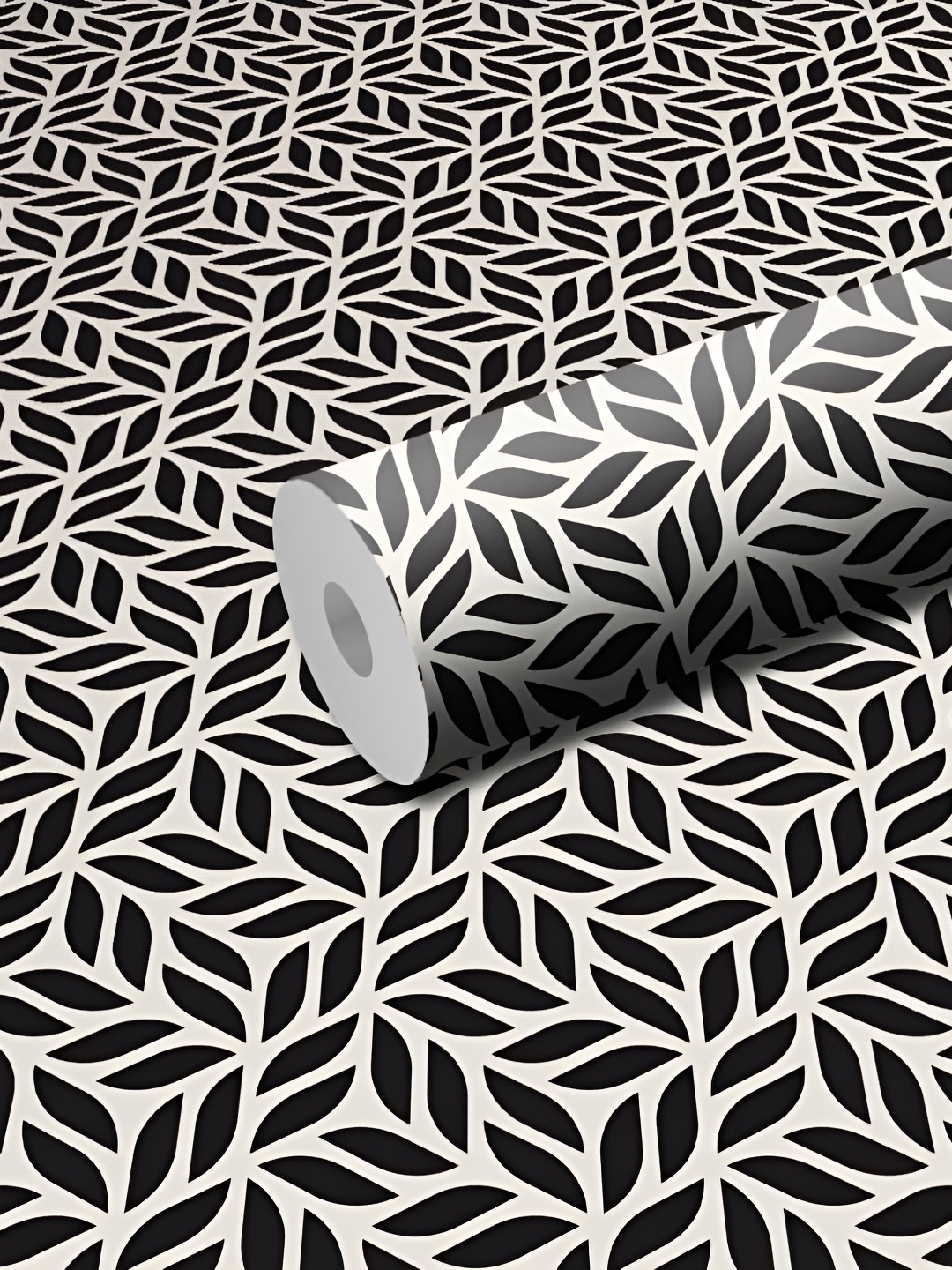 

WALLWEAR Black & White Floral Printed Wall Sticker