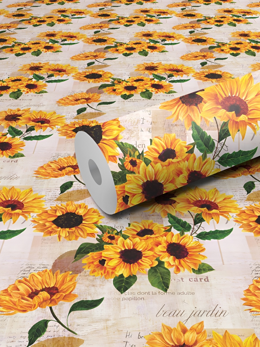 

WALLWEAR Yellow Self Adhesive Removable Wallpaper