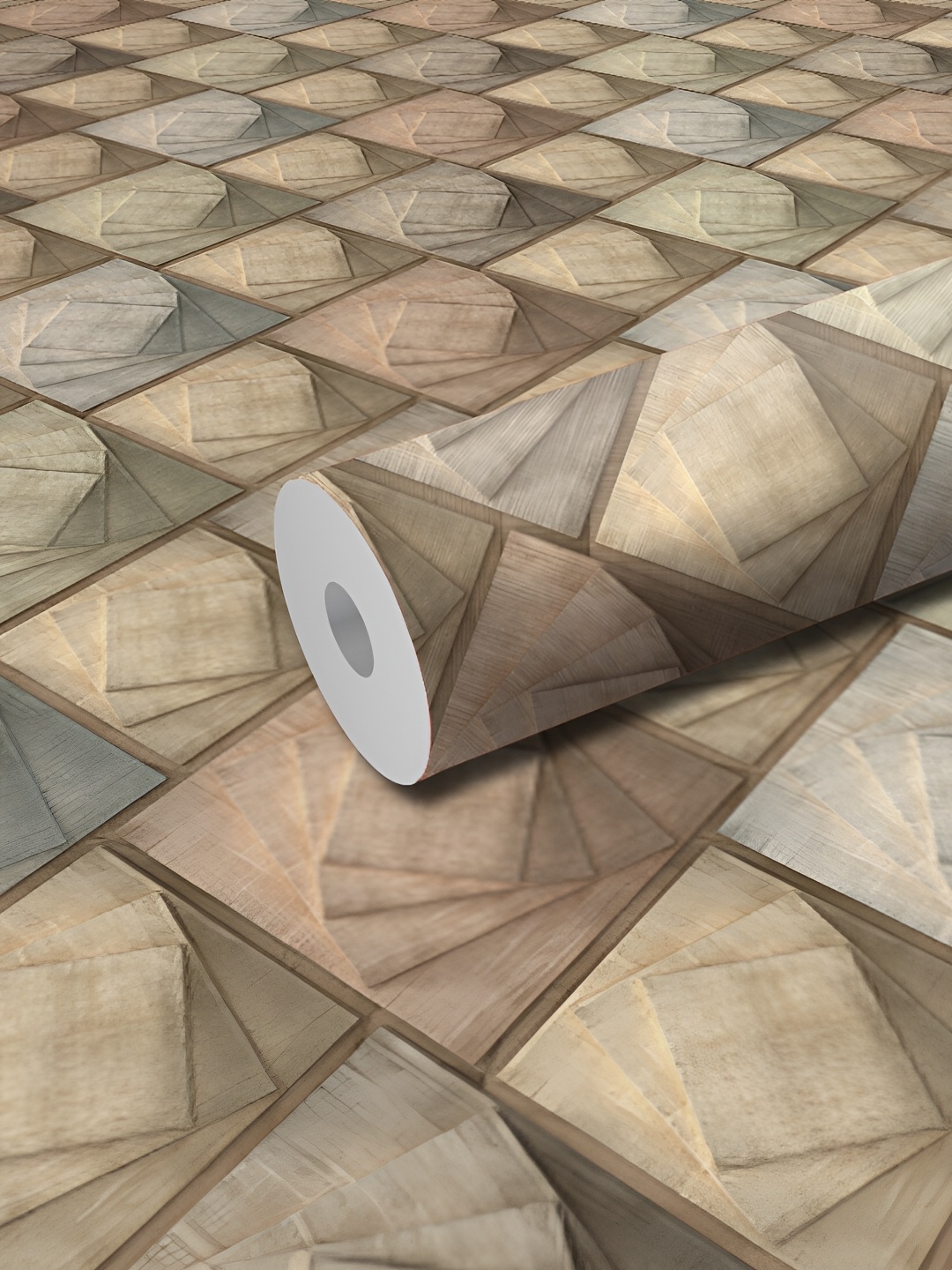 

WALLWEAR Brown Printed Self-Adhesive Laminated Wallpaper