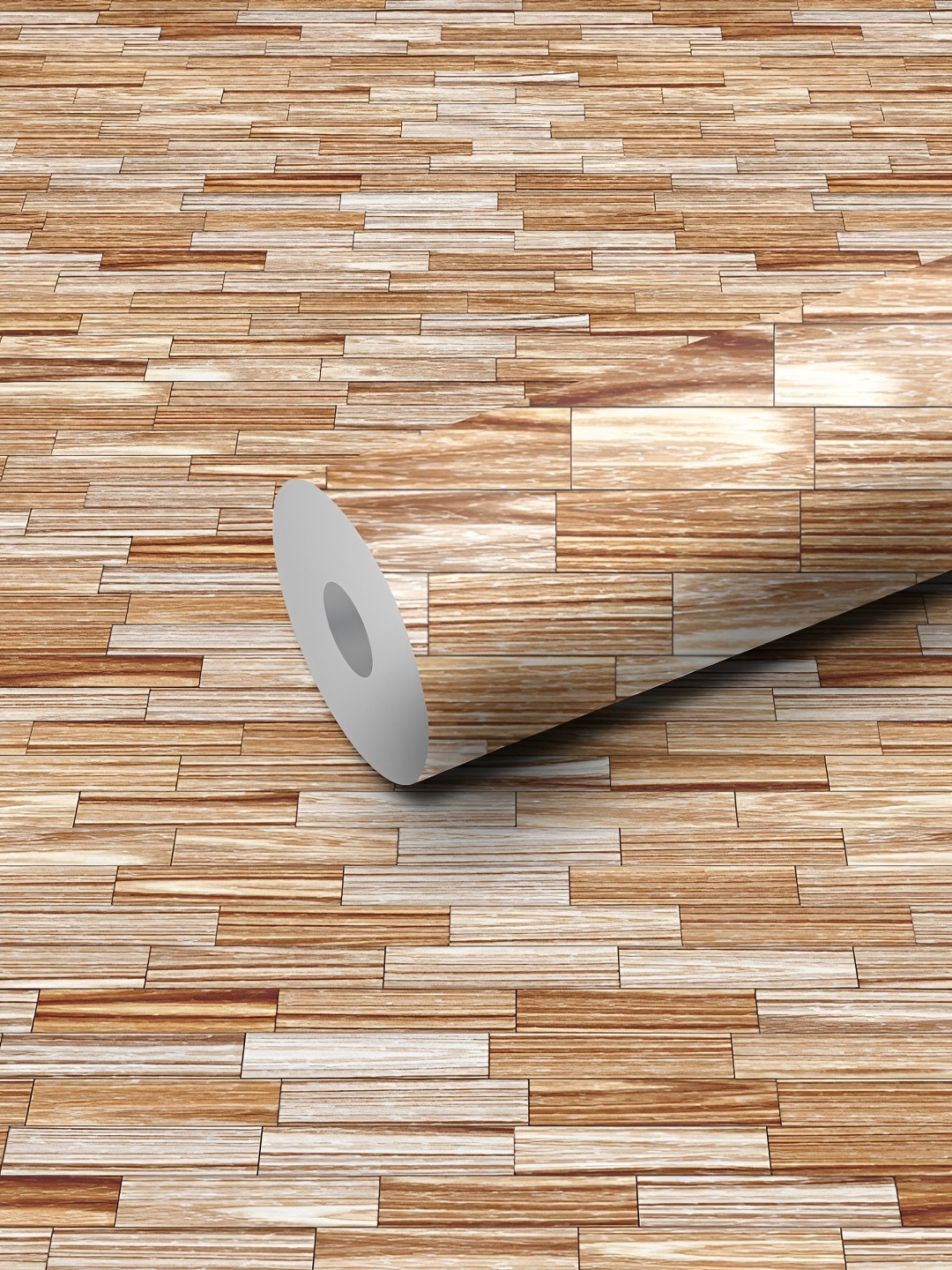 

WALLWEAR Brown Geometric Self-Adhesive Wallpaper