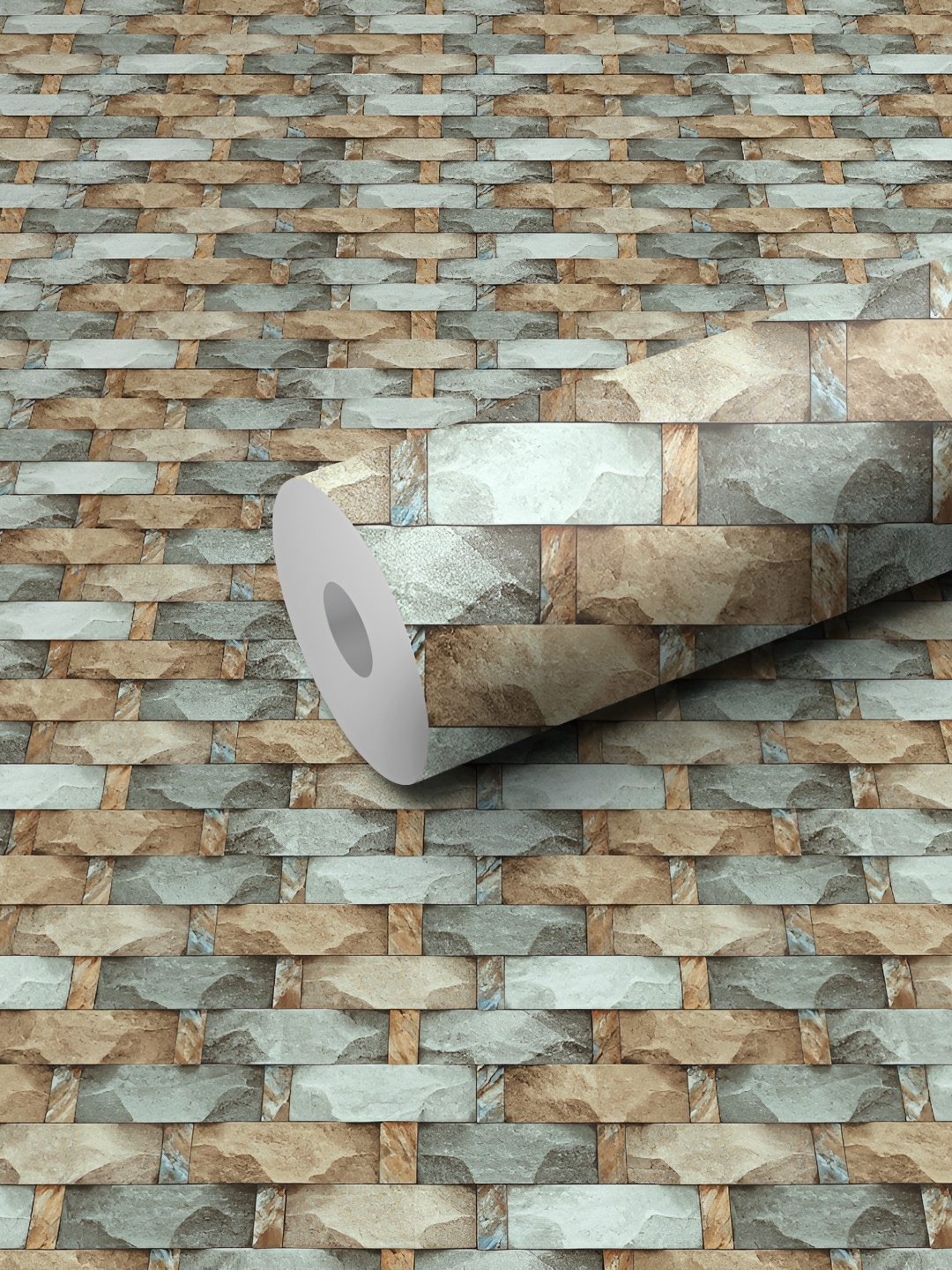 

WALLWEAR Brown Self Adhesive Removable Wallpaper