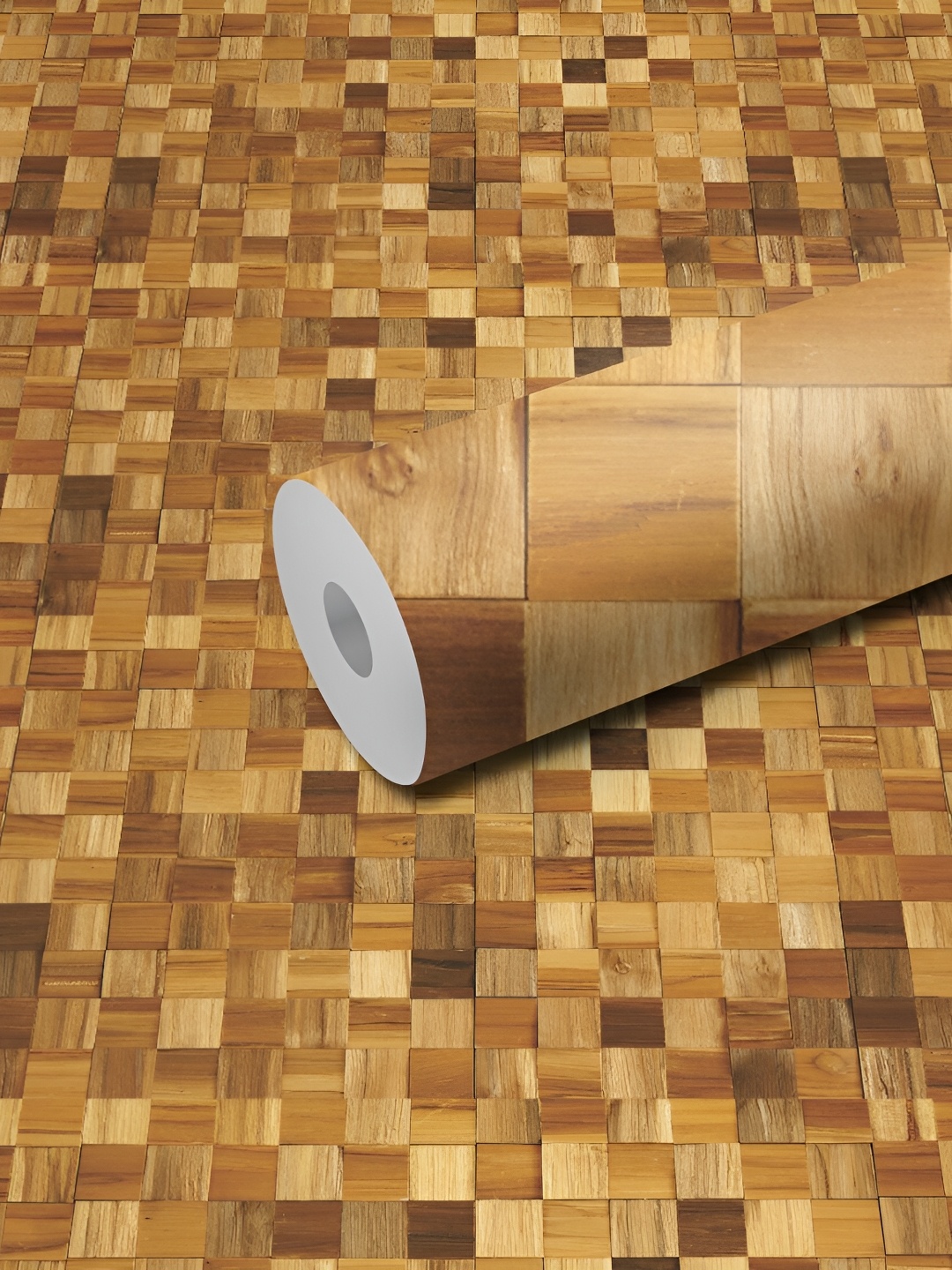 

WALLWEAR Brown & Beige Geometric Printed Waterproof Self-Adhesive Wallpaper