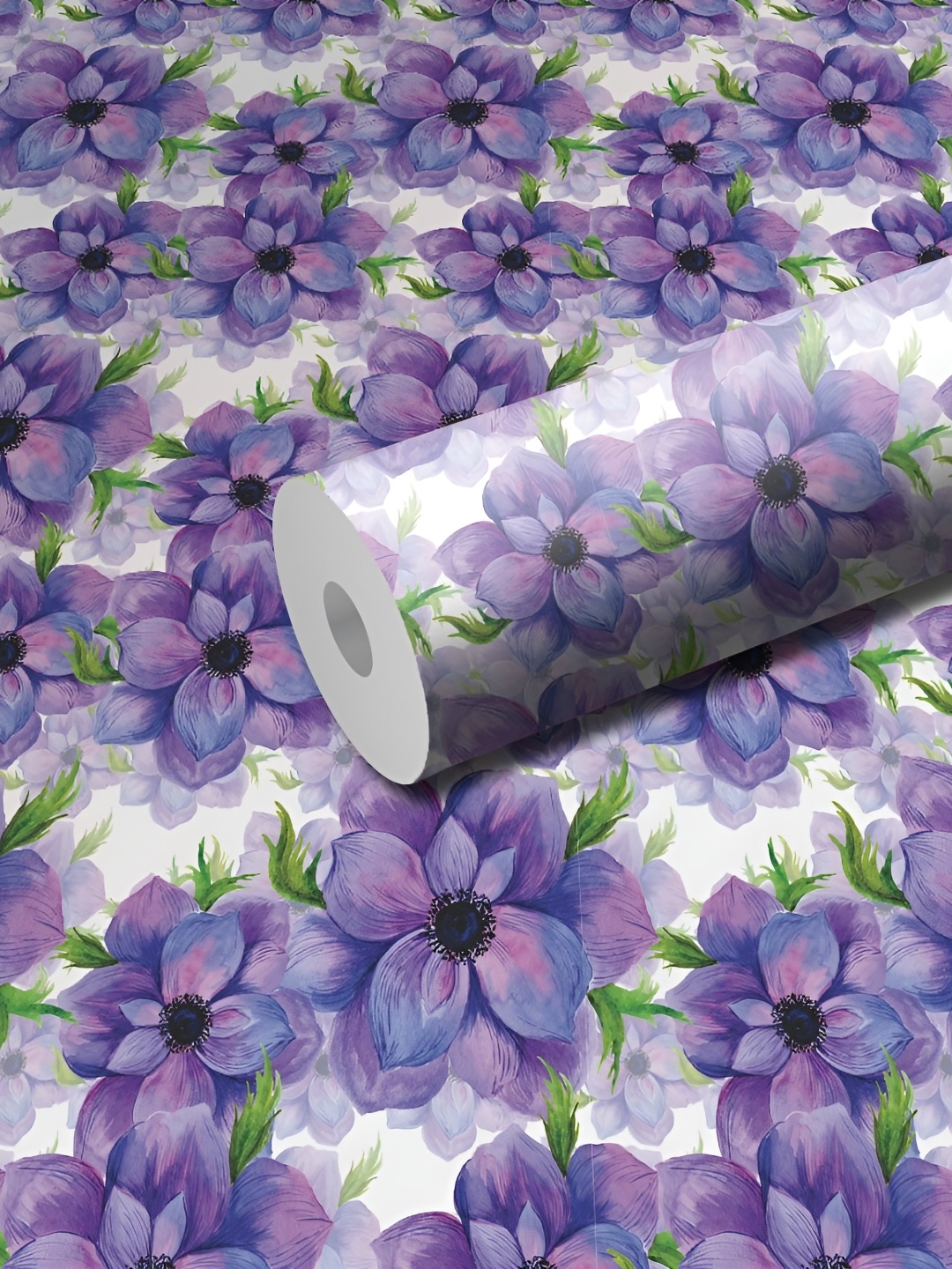 

WALLWEAR Blue & White Printed Self-Adhesive Laminated Wallpaper