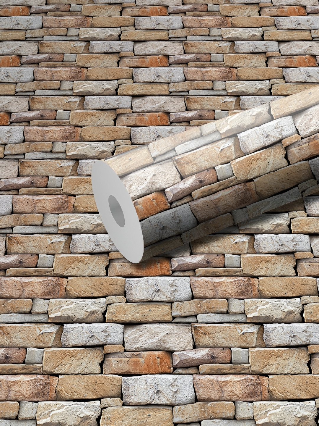 

WALLWEAR Brown & Grey Printed Wall Sticker