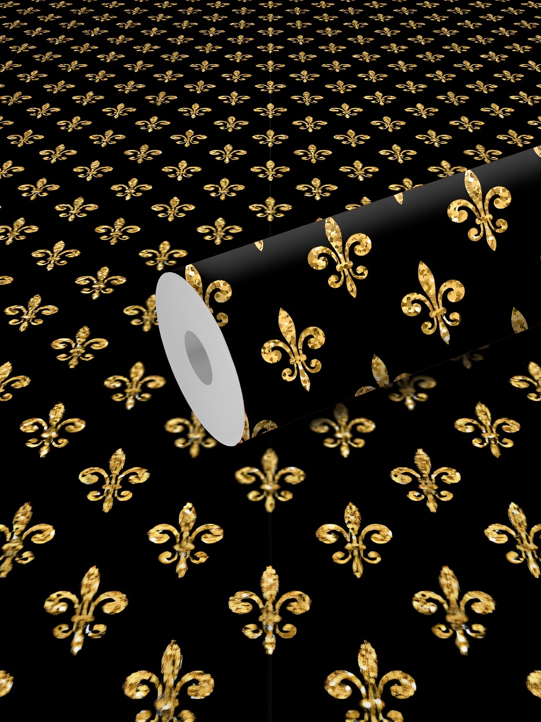 

WALLWEAR Yellow & Black Self Adhesive Removable Wallpaper