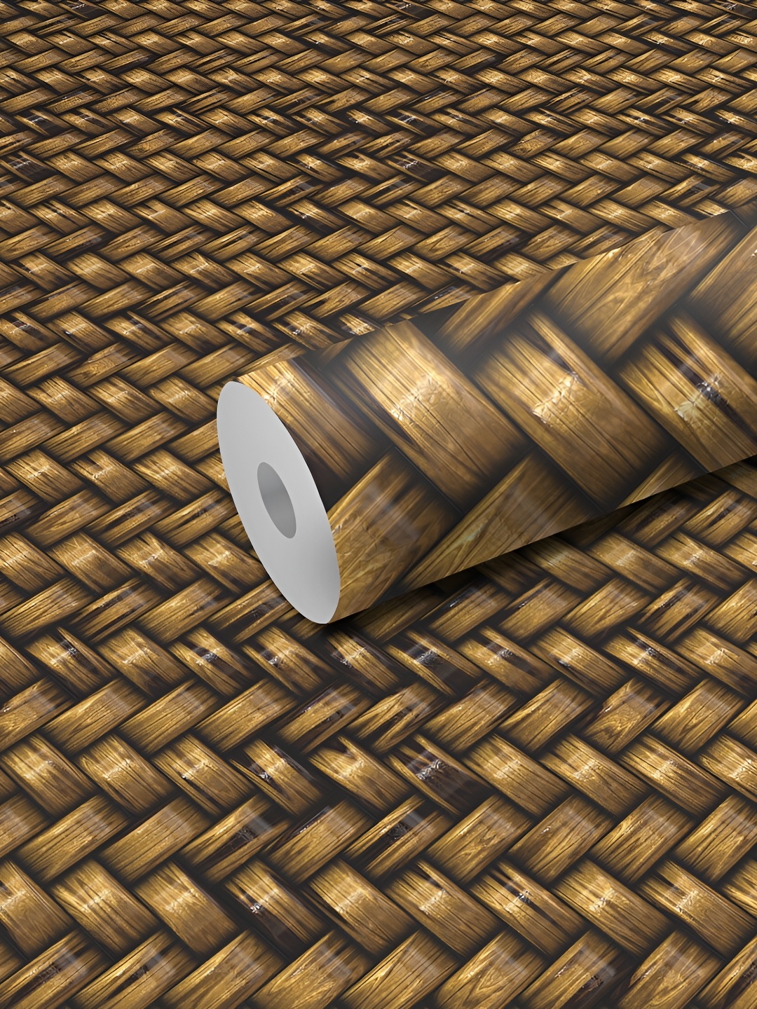

WALLWEAR Brown Printed Self-Adhesive Laminated Wallpaper