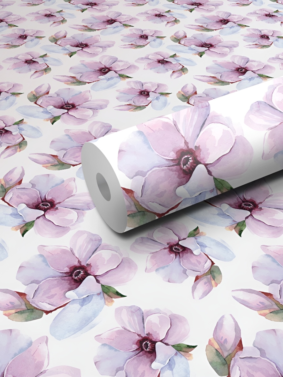 

WALLWEAR White & Pink Printed Self-Adhesive Laminated Wallpaper