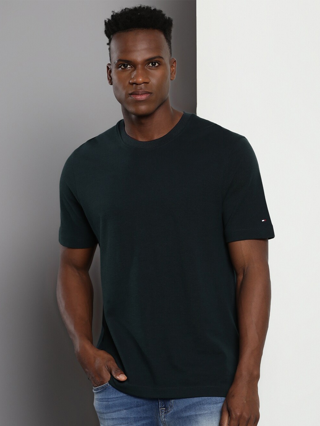

Tommy Hilfiger Round Neck Cotton T-shirt, Navy blue