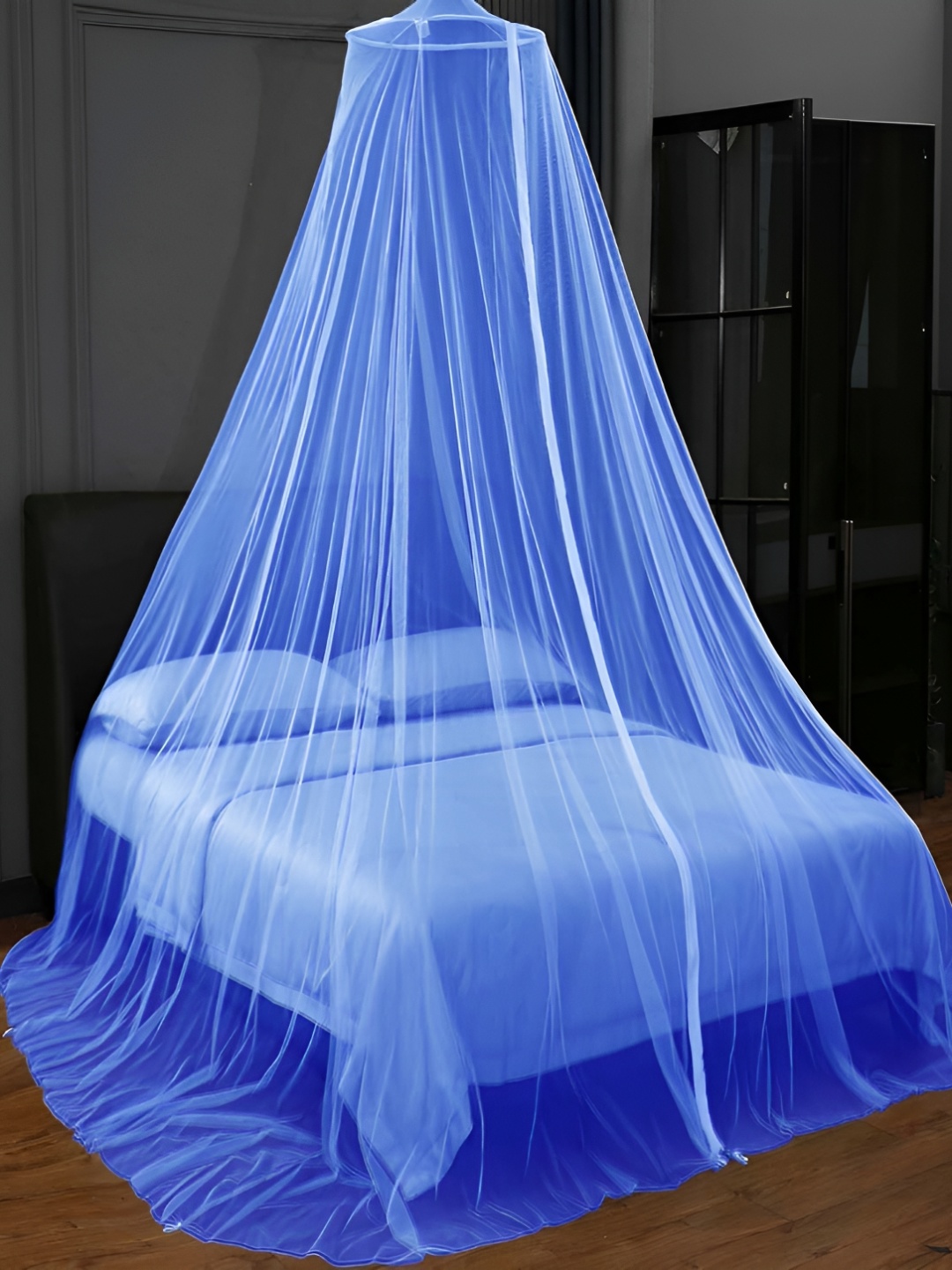 

MARUTI ENTERPRISE Blue King Size Hanging Mosquito Net