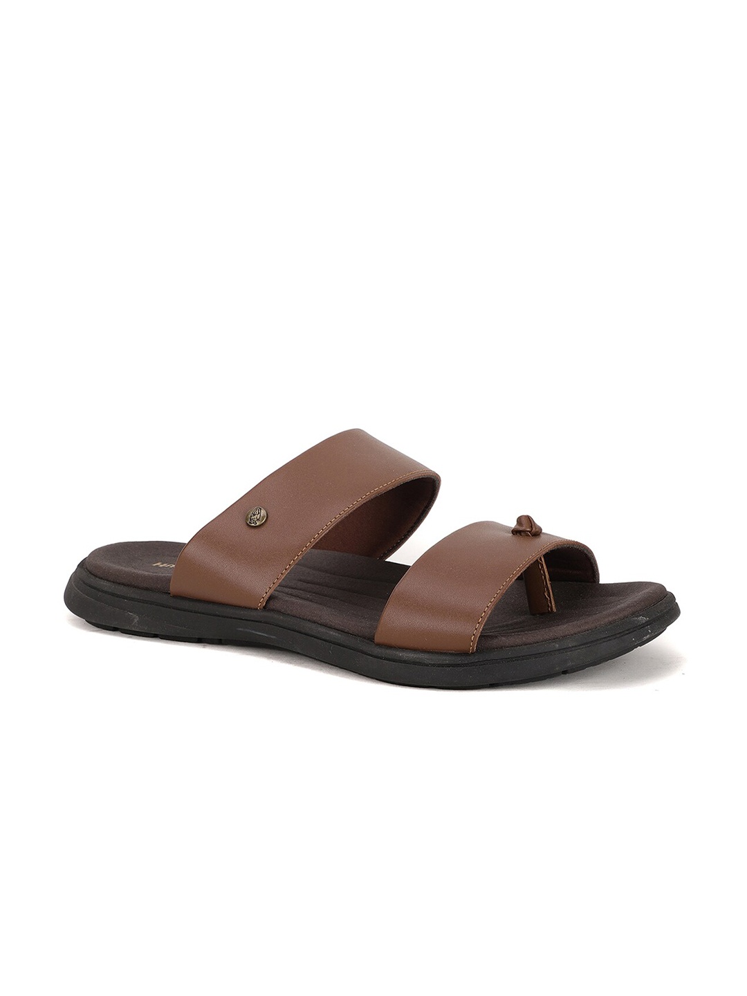 

Hush Puppies Men Leather Comfort Sandals, Brown