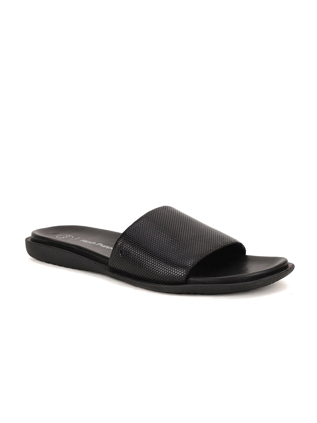 

Hush Puppies Men Leather Comfort Sandals, Black