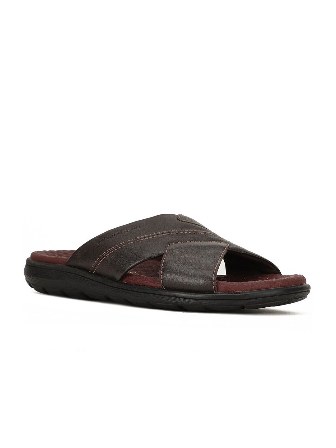 

Hush Puppies Men Leather Comfort Sandals, Brown