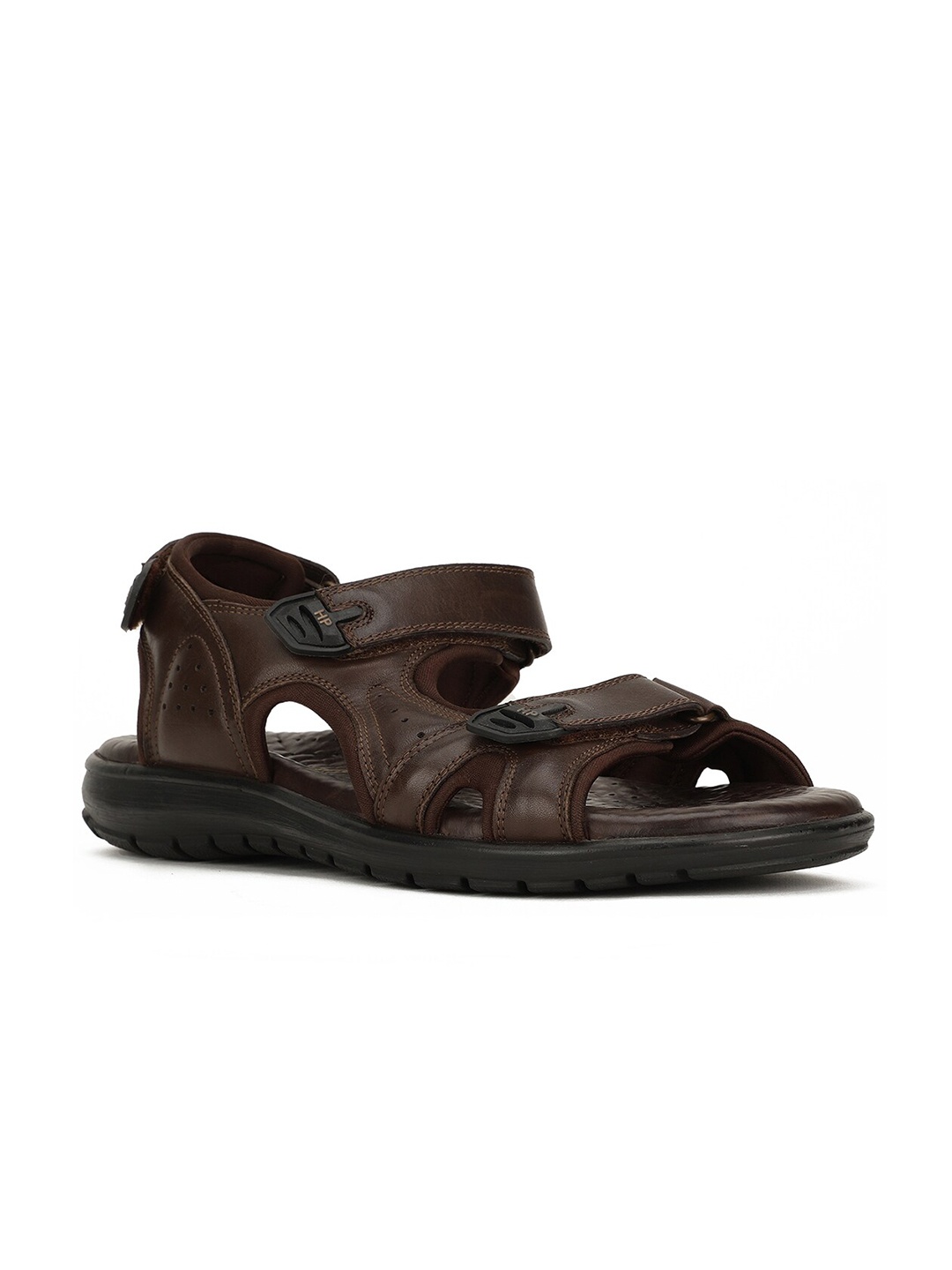 

Hush Puppies Men Leather Sports Sandals, Brown