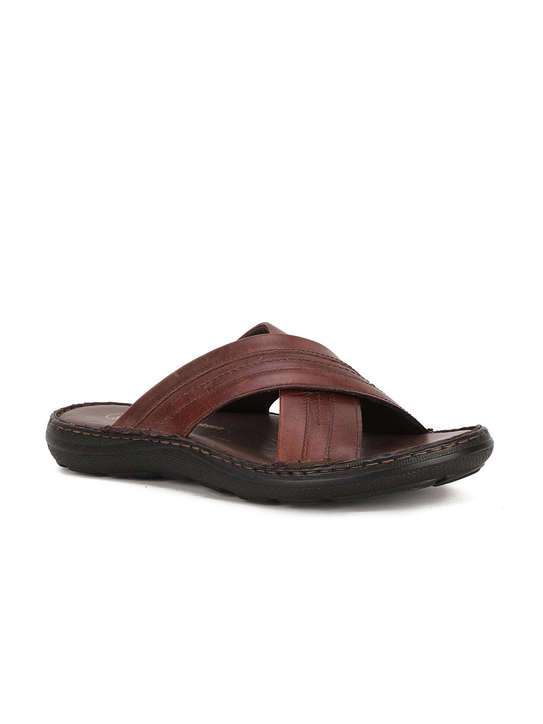 

Hush Puppies Men Leather Comfort Sandals, Brown