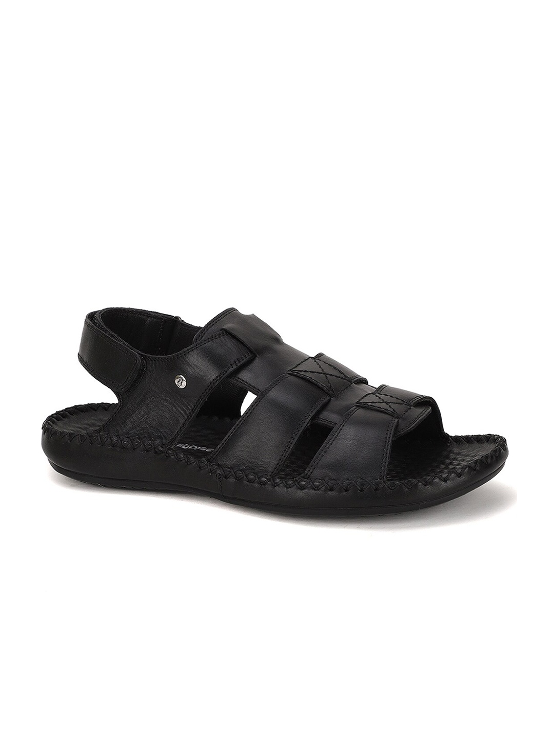 

Hush Puppies Men Leather Comfort Sandals, Black